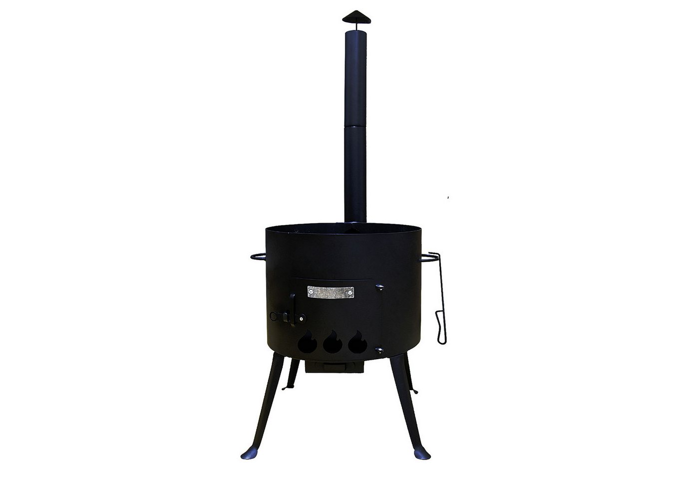 Olymp Handels GmbH Holzkohlegrill Utschak Ø40 cm für Kazan 12L mit Schornstein und Schüreisen