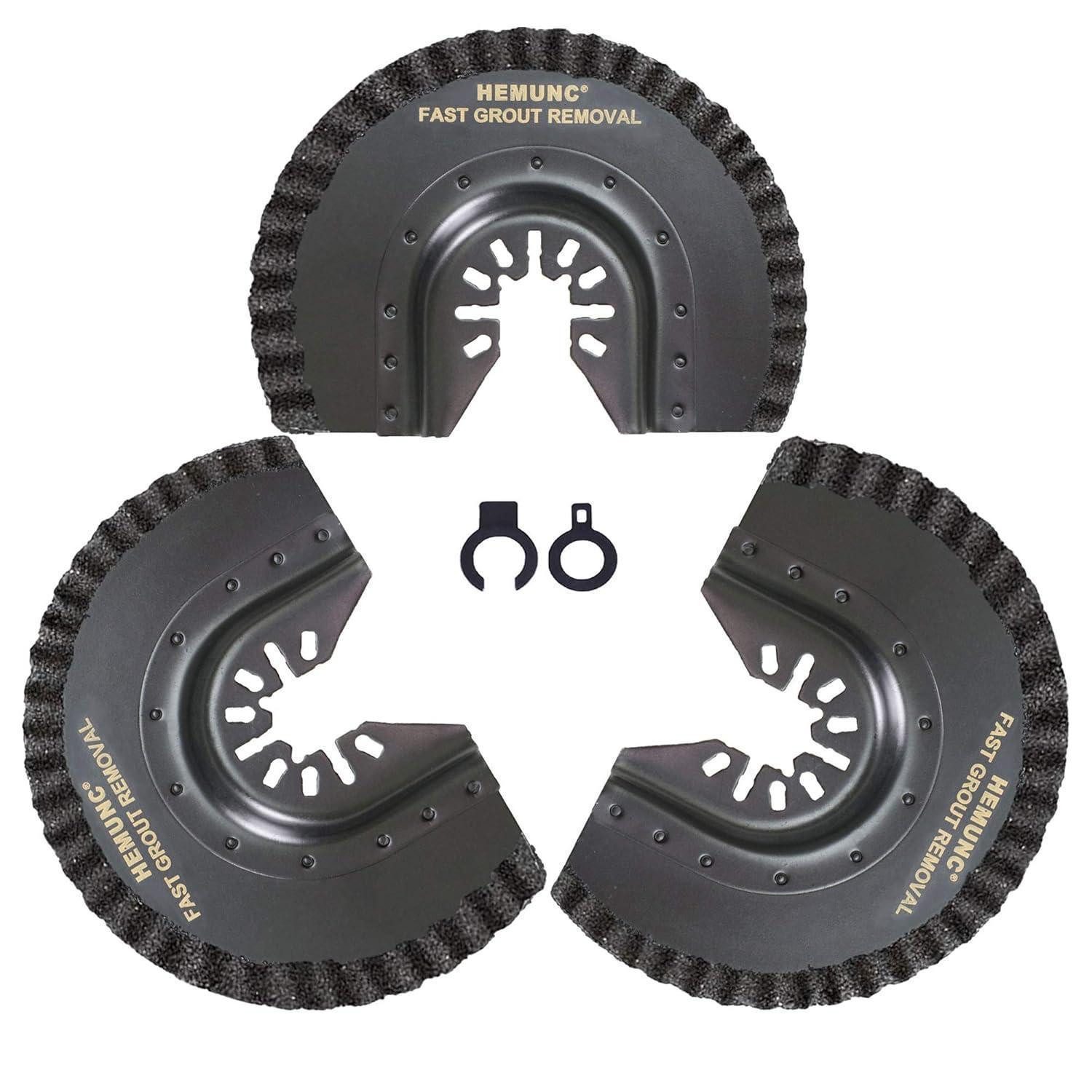 LuxusKollektion Multitool Multitool Sägeblätter 3-tlg Hartmetall Segment 3,2mm für Fliesenfugen