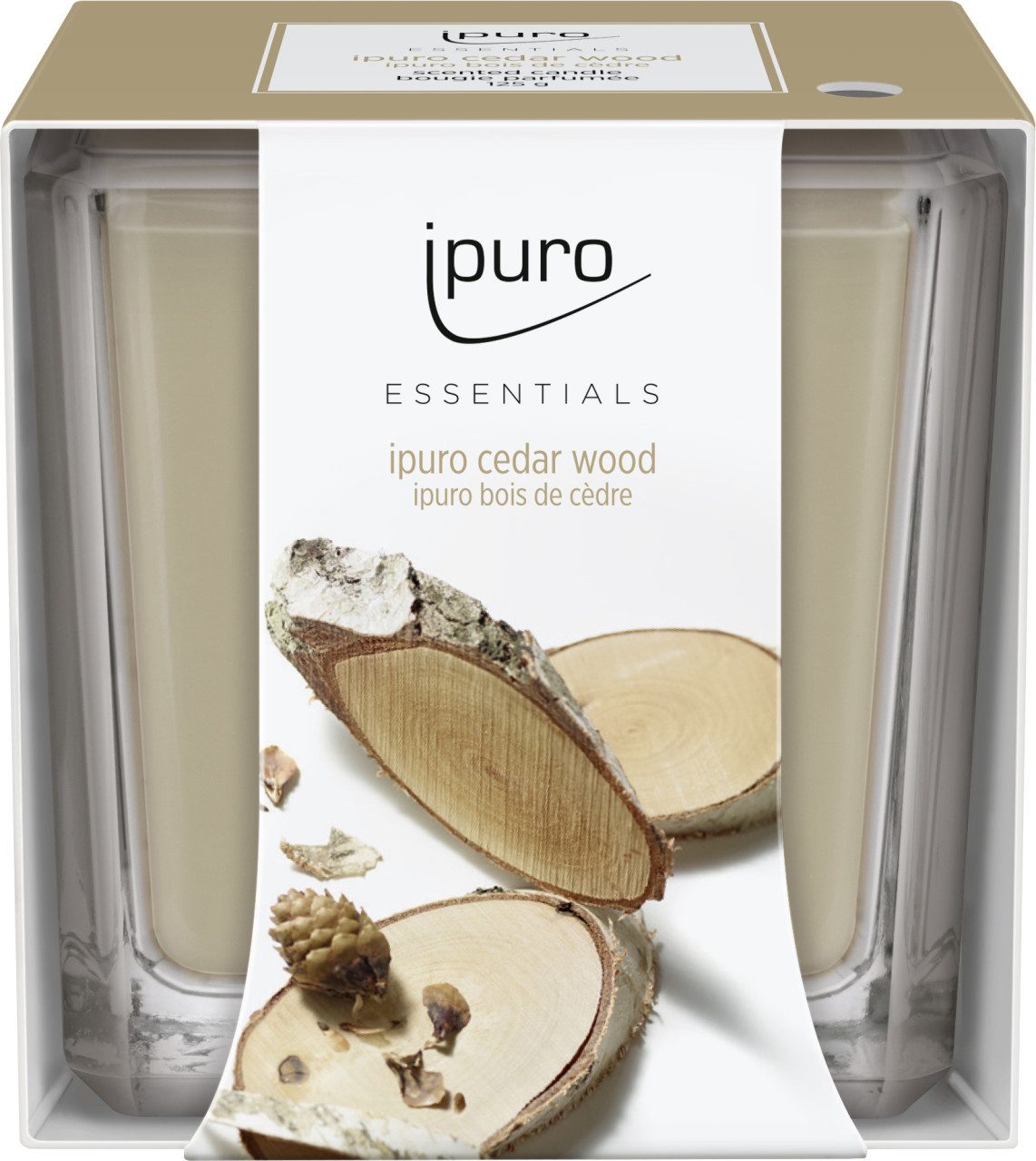 IPURO Duftkerze ipuro ESSENTIALS Duftkerze Cedar Wood 125 g günstig online kaufen