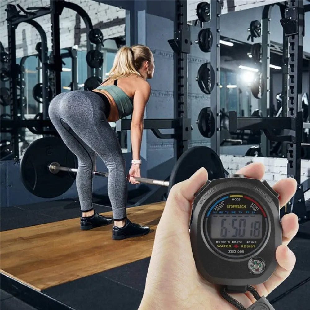 Sport-Knight® Stoppuhr Wasserdichte Sport Stoppuhr mit Uhr, Datum & Wecker, Profi-Timer
