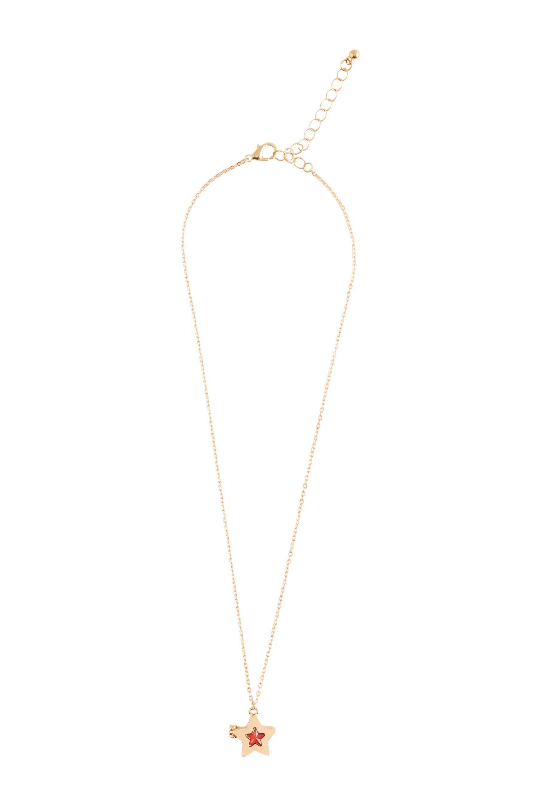 Kette mit Anhänger Halskette mit Medaillon und Geburtsstein