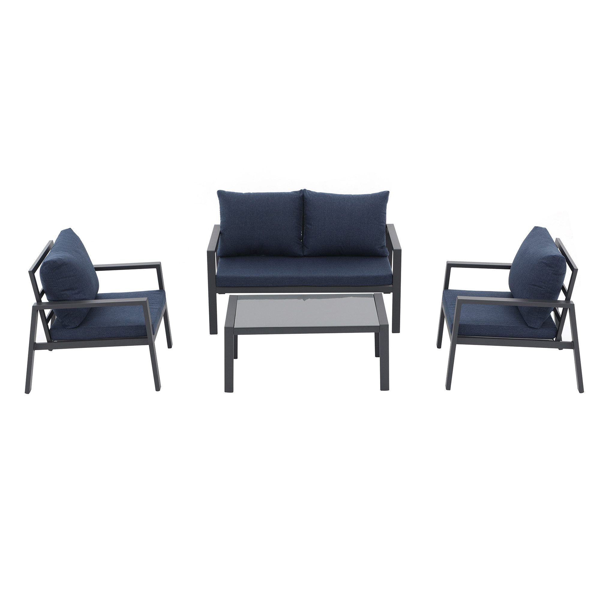 JOIVI Gartenlounge-Set Gartensitzgruppe, 4-tlg Terrassemöbel Set, günstig online kaufen