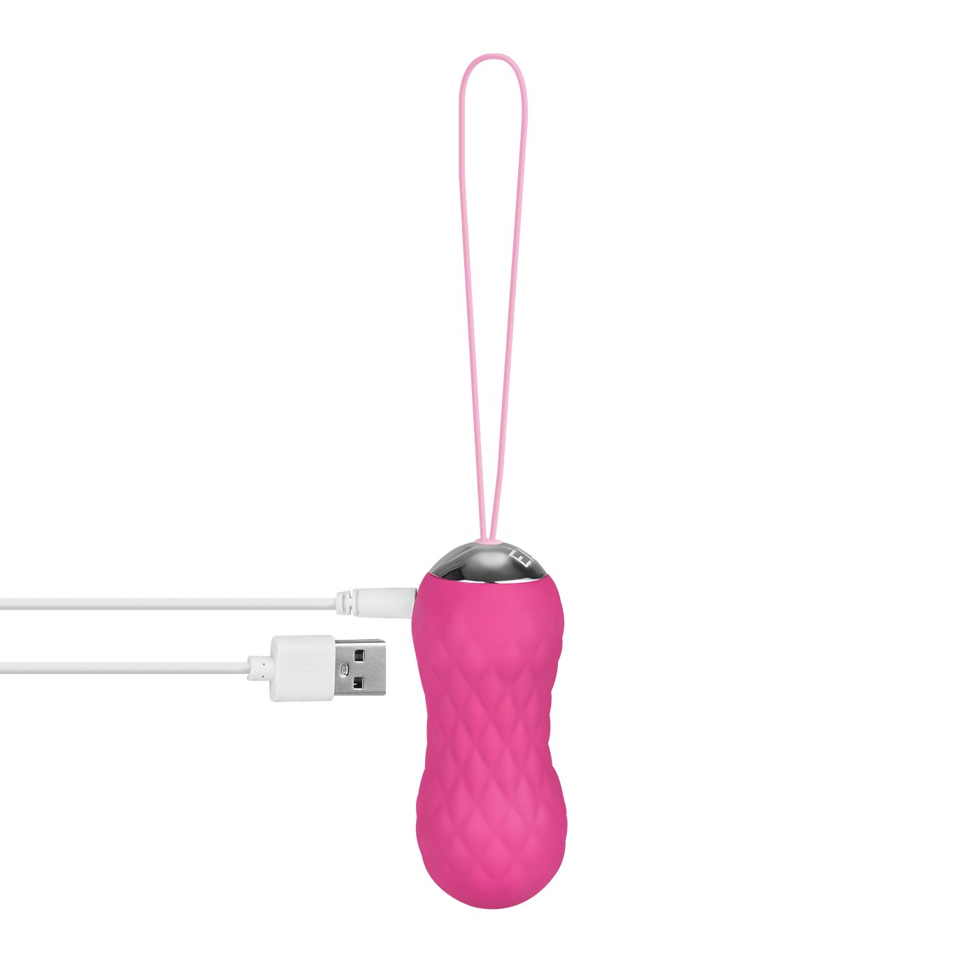wasserdicht, EIS mit pink Vibro-Ei, EIS "Rotierendes ABS-Kunststoff 8,7cm", Silikon, Fernbedienung, Liebeskugeln