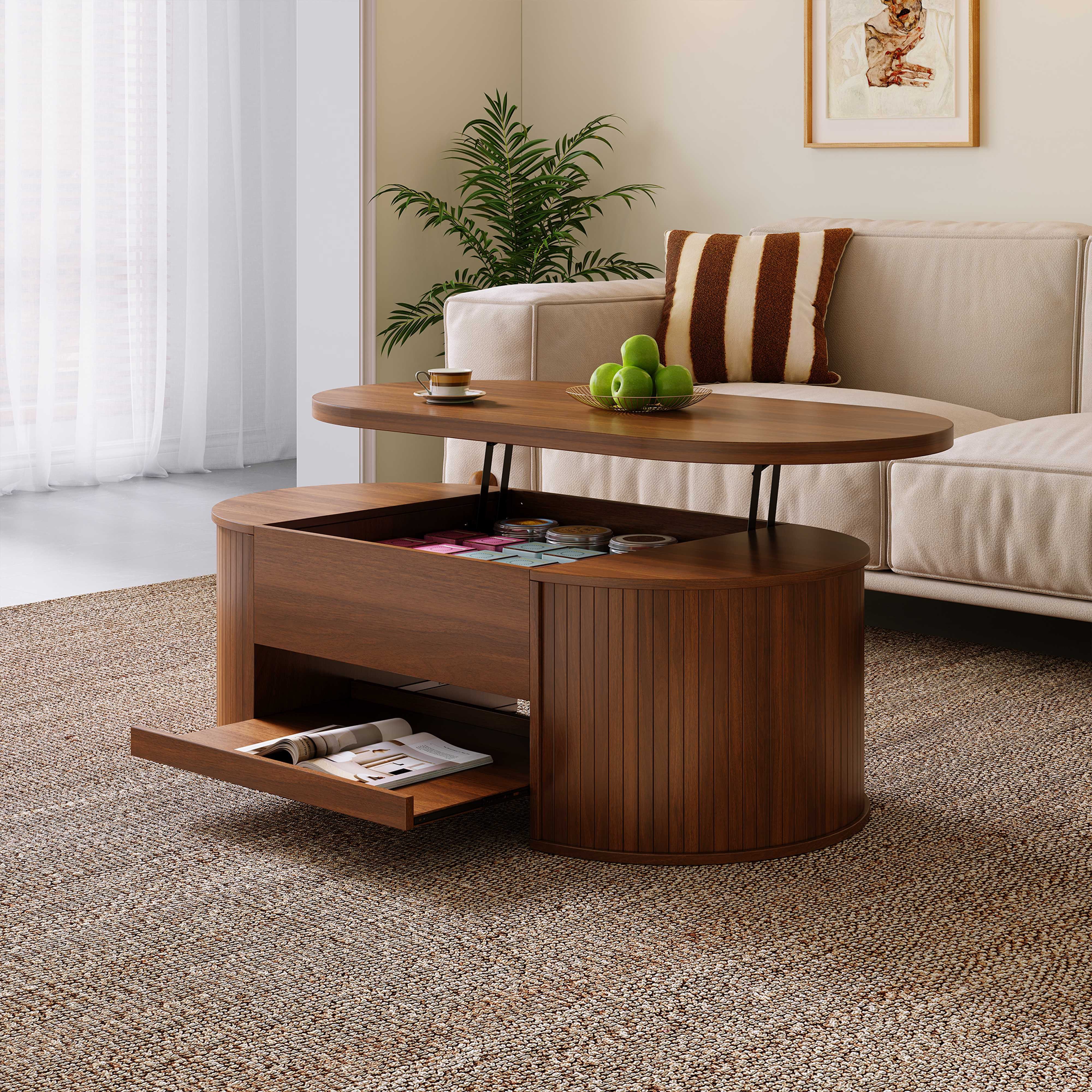 BlingBin Couchtisch (1-St., Höhenverstellbarer Couchtisch mit Ausziehbarer günstig online kaufen