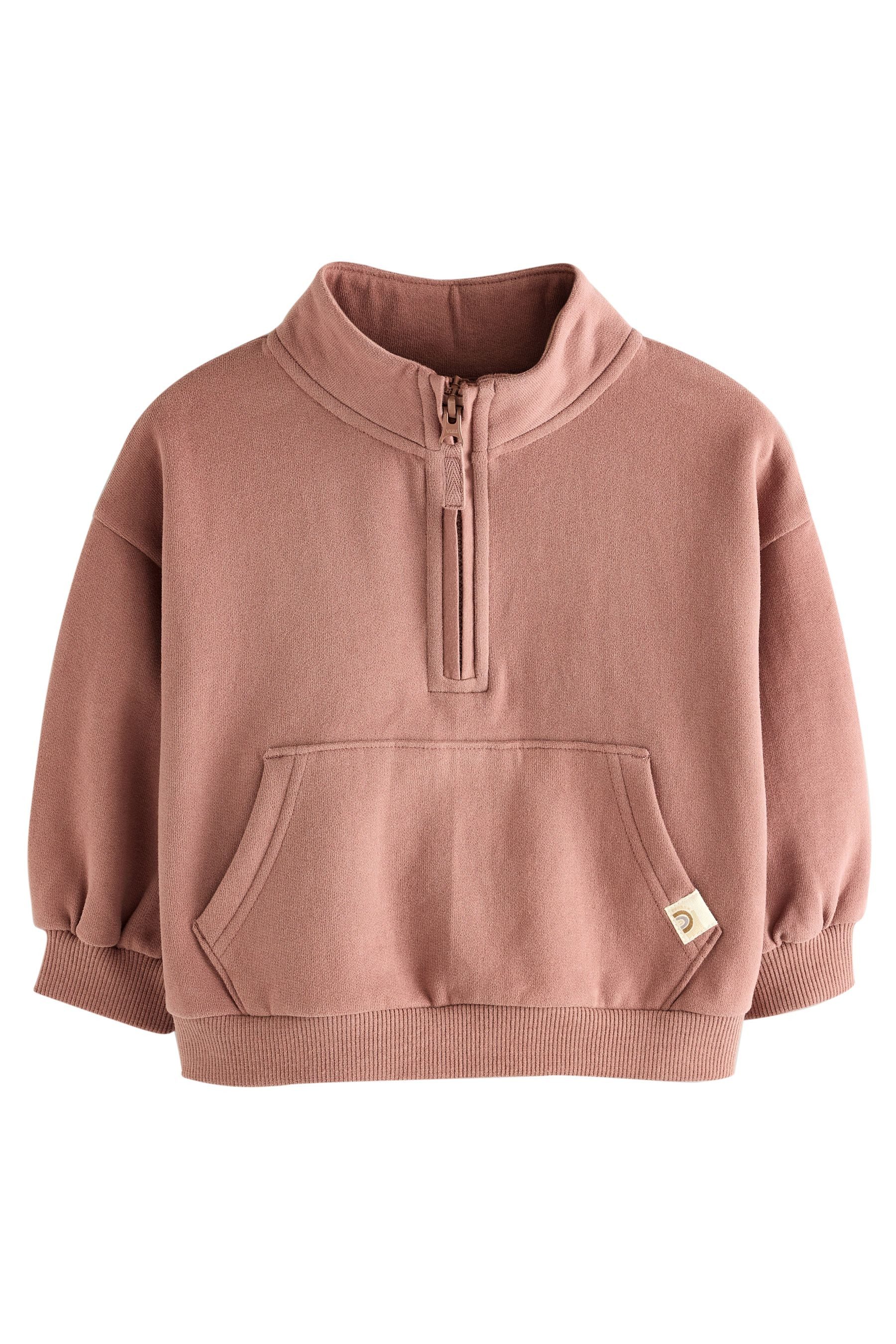 Sweatshirt Sweatshirt mit halblangem Reißverschluss