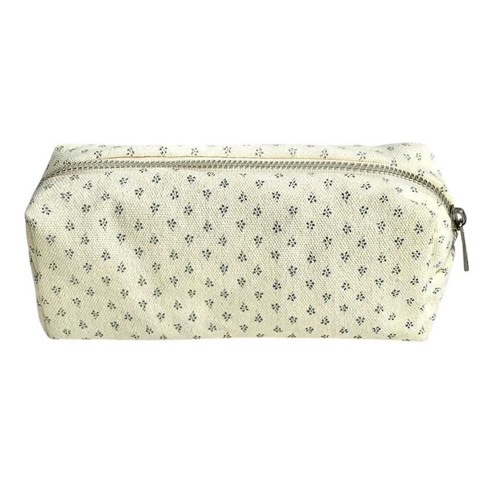 Agger Federmäppchen Federtasche mit Reißverschluss, Mäppchen mit Aesthetic Blumen, Kosmetiktasche und Geldtasche für Schule Büro