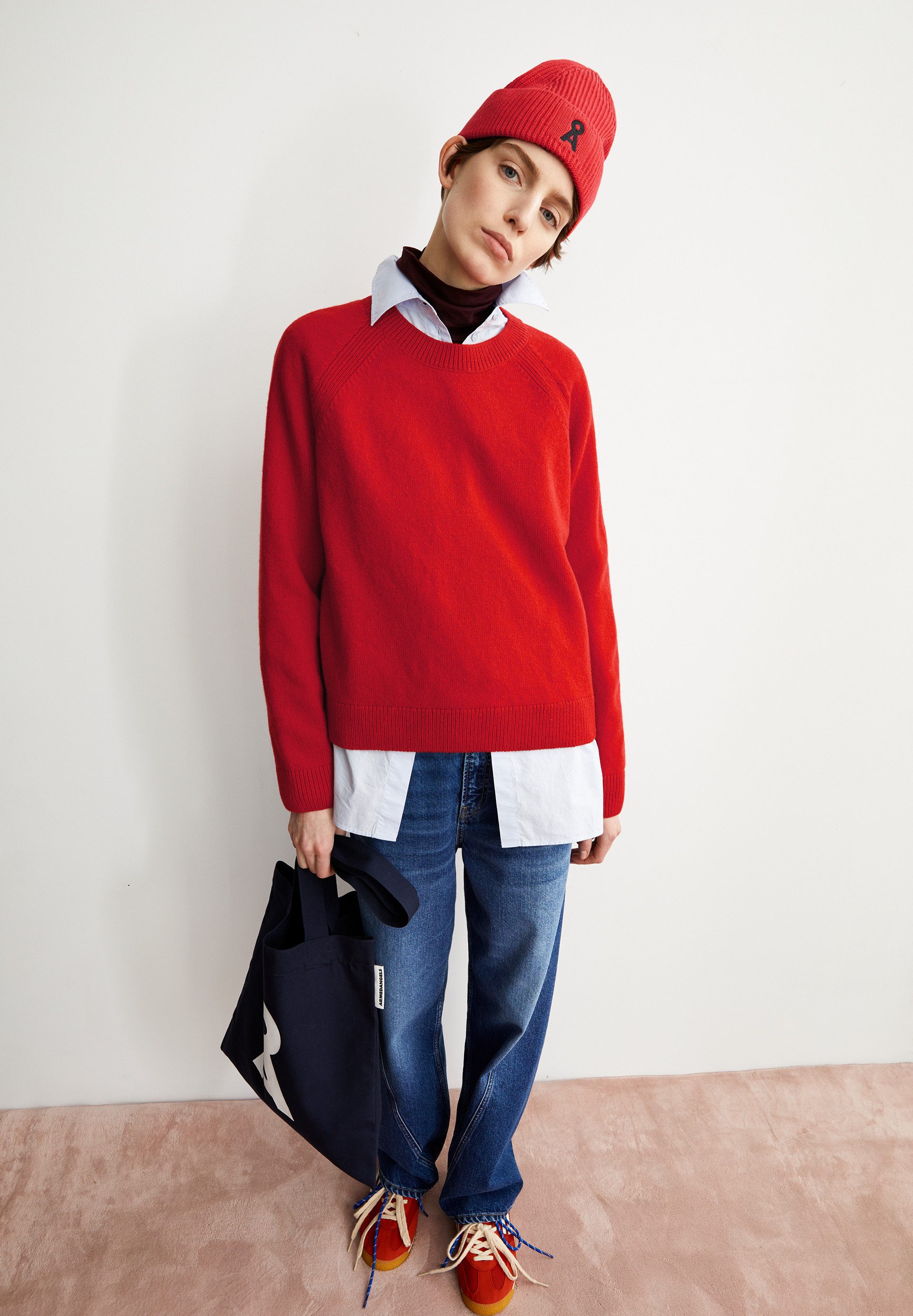 Armedangels Strickpullover LILIRIAA REGLANA Pullover aus Bio-Woll Mix Loose Fit