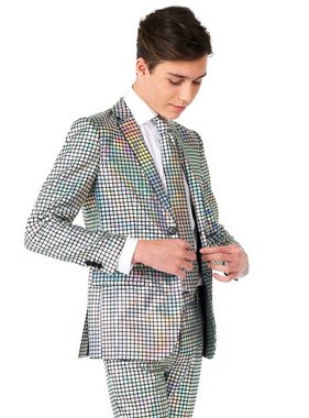 Opposuits Partyanzug Teen Discoballer Anzug für Jugendliche, There's a Mirror on the Dancefloor: Anzug für Jungs zum Kugeln