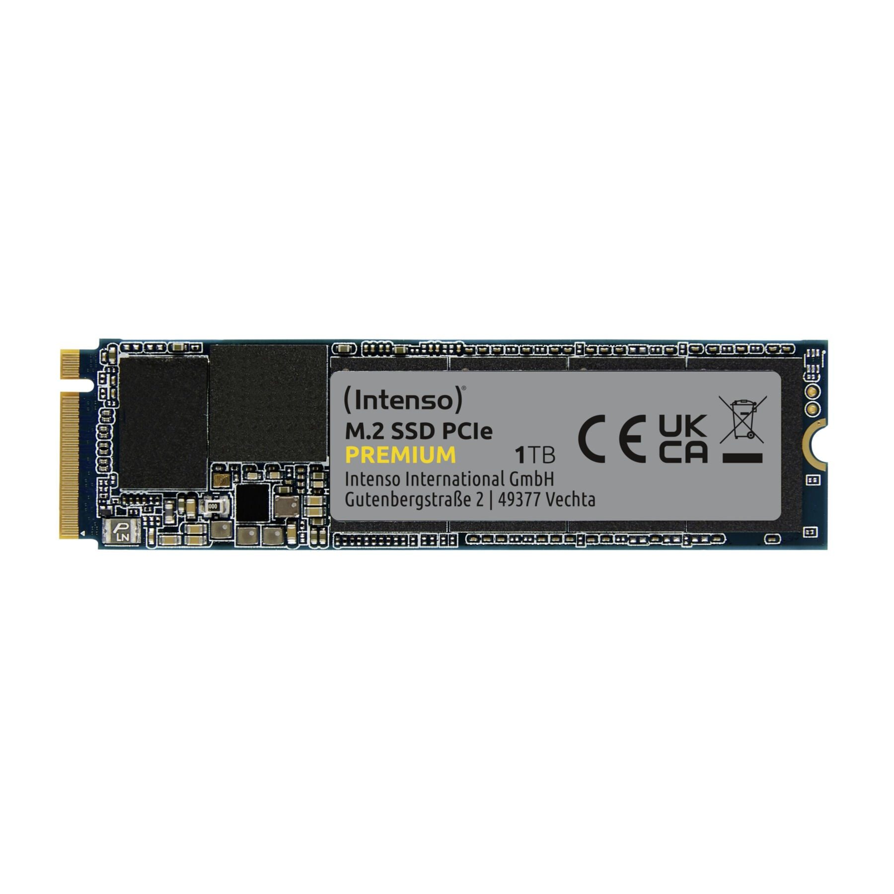 Intenso 3835460 SSD-Festplatte (1 TB) M.2" 2100 MB/S Lesegeschwindigkeit, 1700 MB/S Schreibgeschwindigkeit