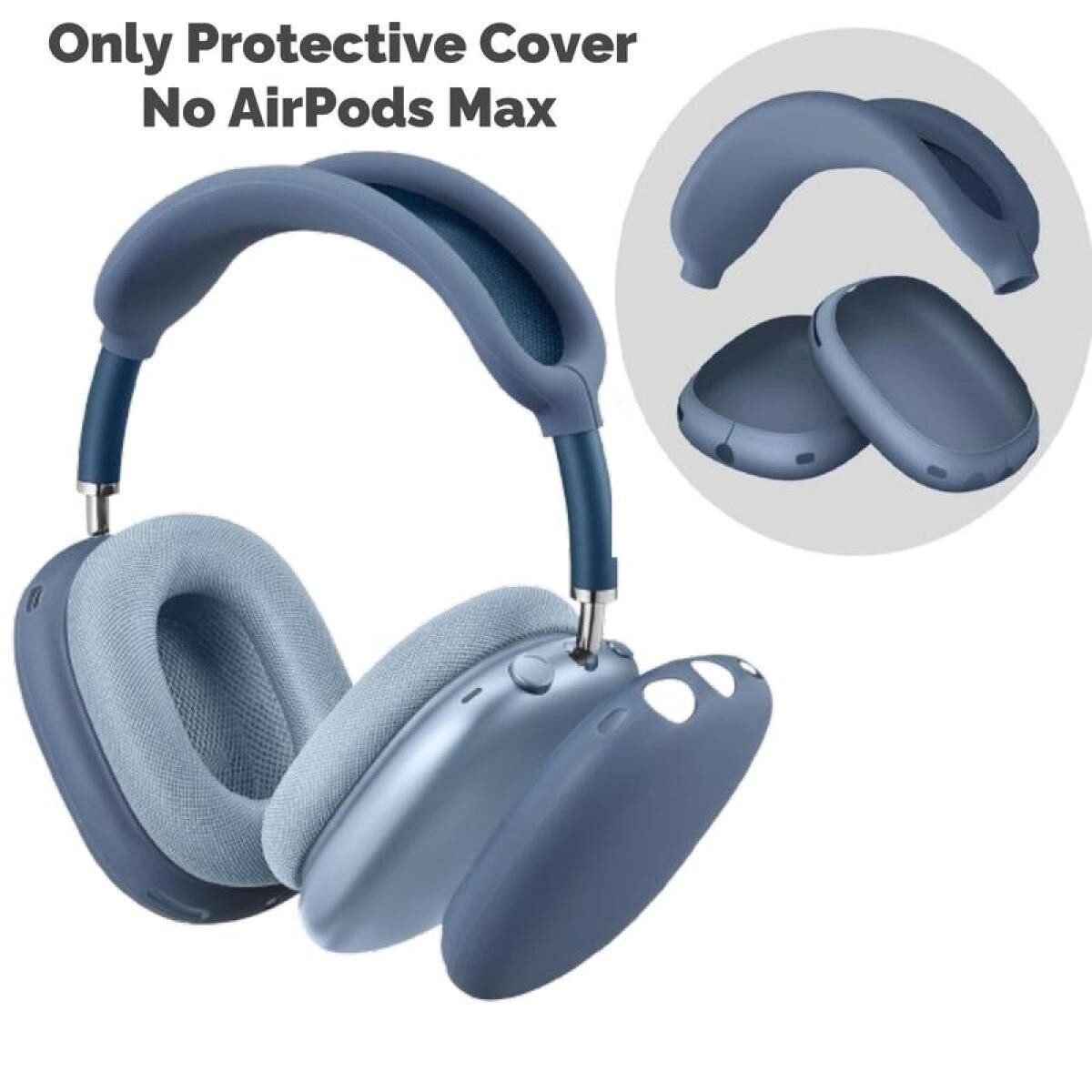 FELIXLEO Kopfhörer-Schutzhülle Silikon Schutzhülle für AirPods Max Kopfhörer, kratzfeste Ohrpolster