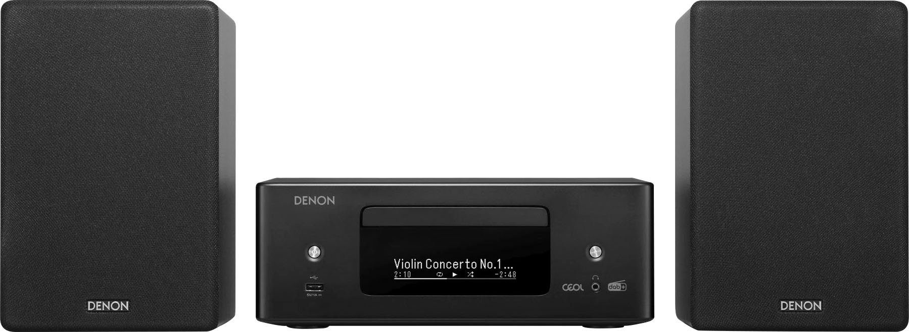 W) N12DAB Stereoanlage Denon 130 CEOL RDS, UKW mit schwarz (DAB), FM-Tuner, (Digitalradio