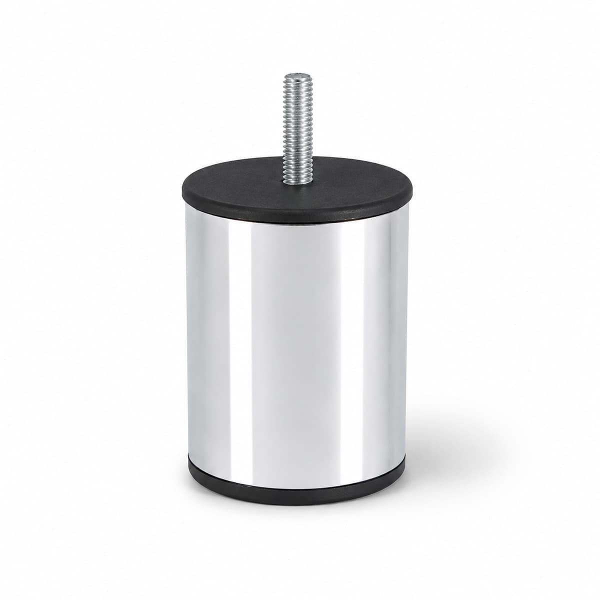 MS Beschläge Möbelfuß Einschraub- Möbelstütze 80mm - Möbelstempel Ø 60mm, (1-St), Sofafuß Chrom glänzend mit M8 Gewindeschraube