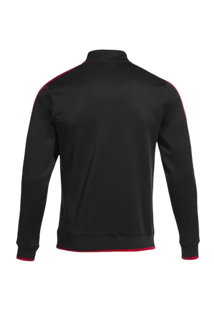 Joma Sweatshirt Pullover Olimpiada (Half-Zip, 100% Polyester) schwarz/rot Herren