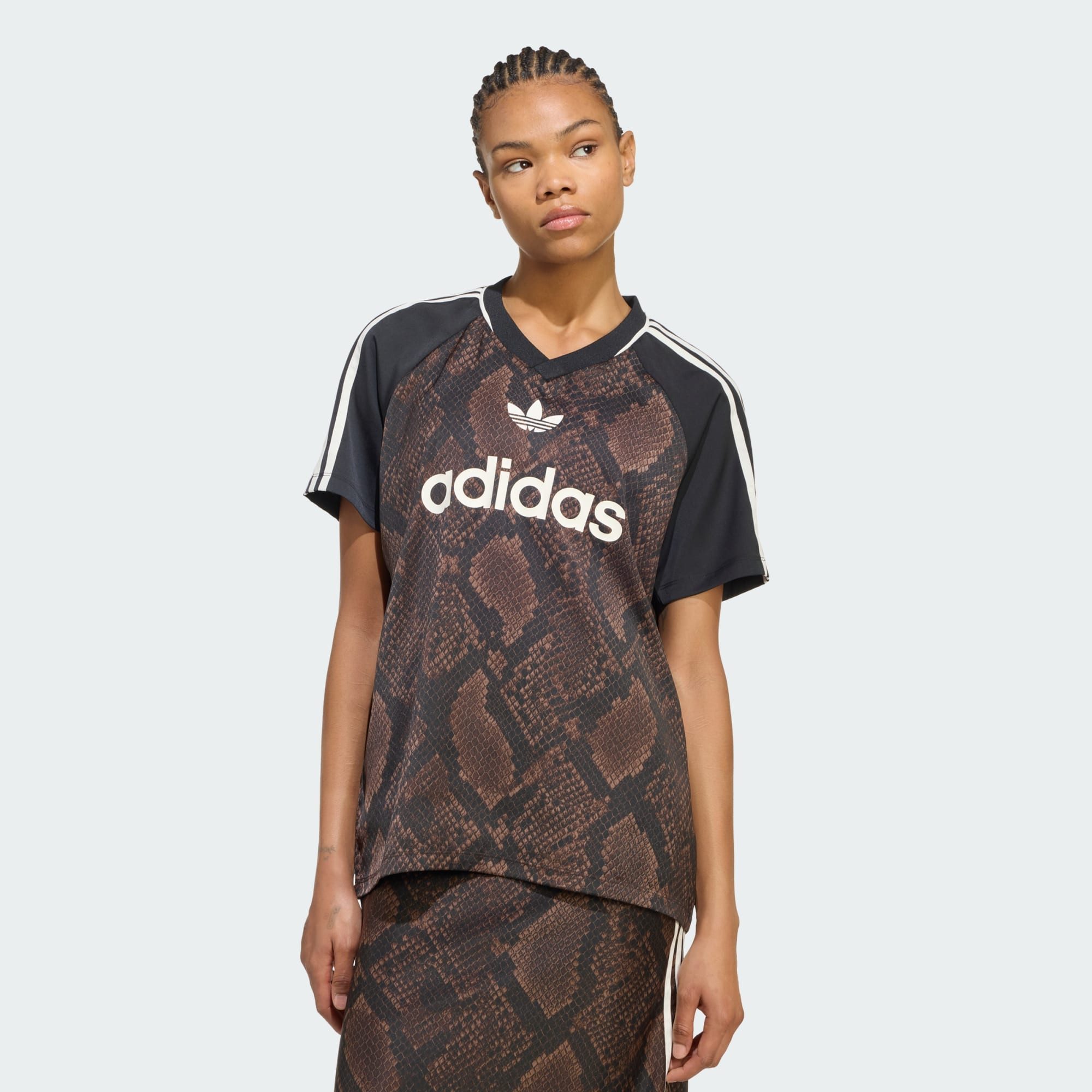 adidas Originals T-Shirt SATIN JERSEY, SCHLANGENPRINT (1-tlg)