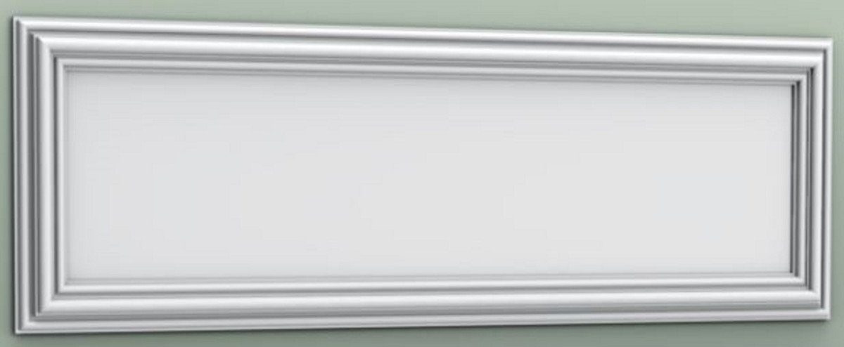 Casa Padrino Zierleiste Wandpaneel Weiß 150 x 3,2 x H. 50 cm