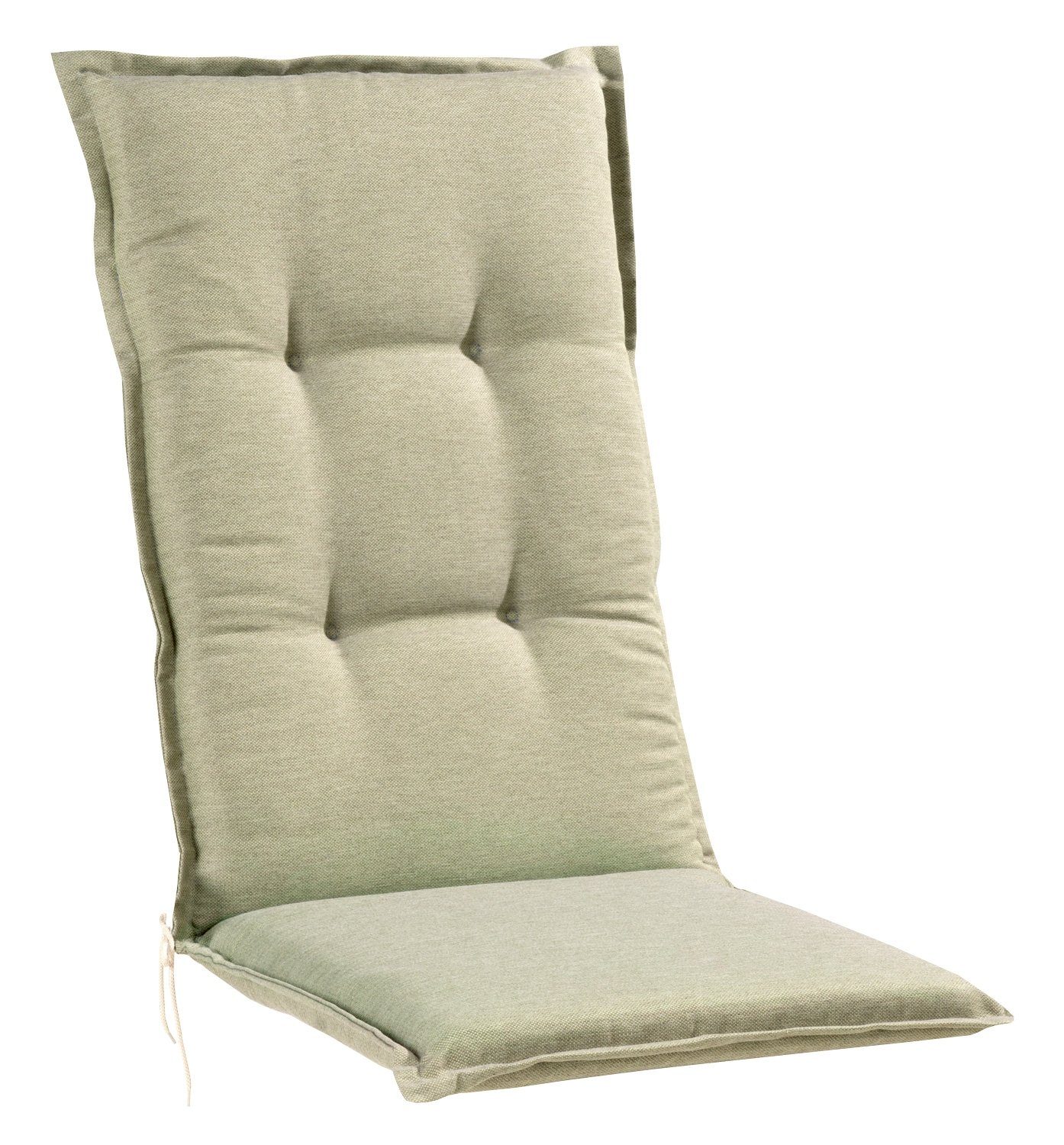 GO-DE Hochlehnerauflage NISA, 50 x 120 cm, Grün, Polyester, (1 St), Gartenstuhlauflage für Hochlehner | Sessel-Erhöhungen