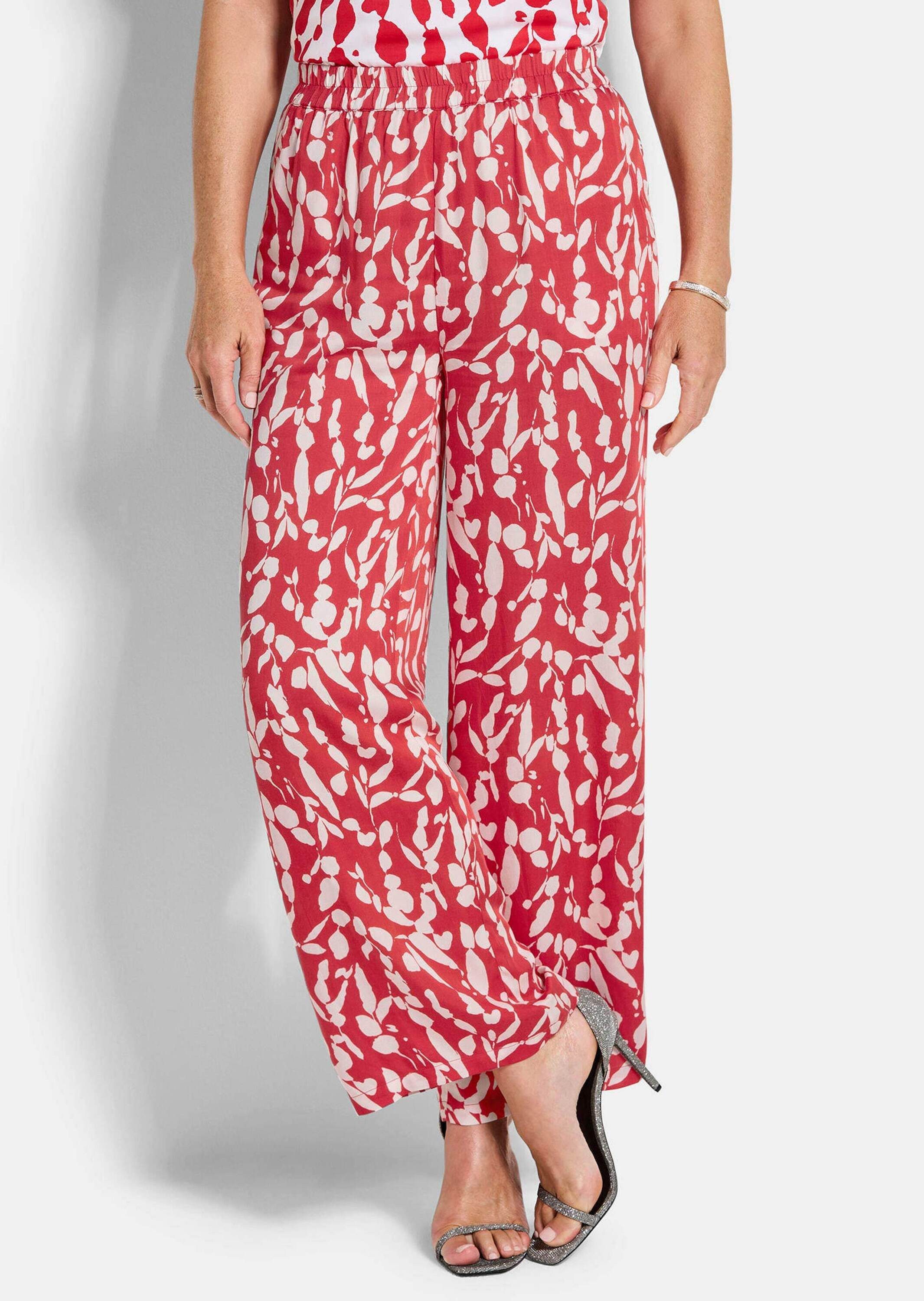 Schlupfhose Druckhose mit floralem Muster
