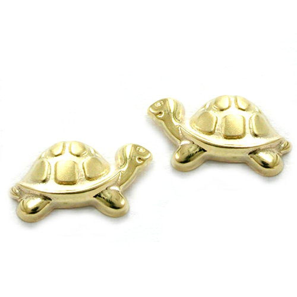 Paar Ohrstecker Stecker, Schildkröte, 9Kt Gold