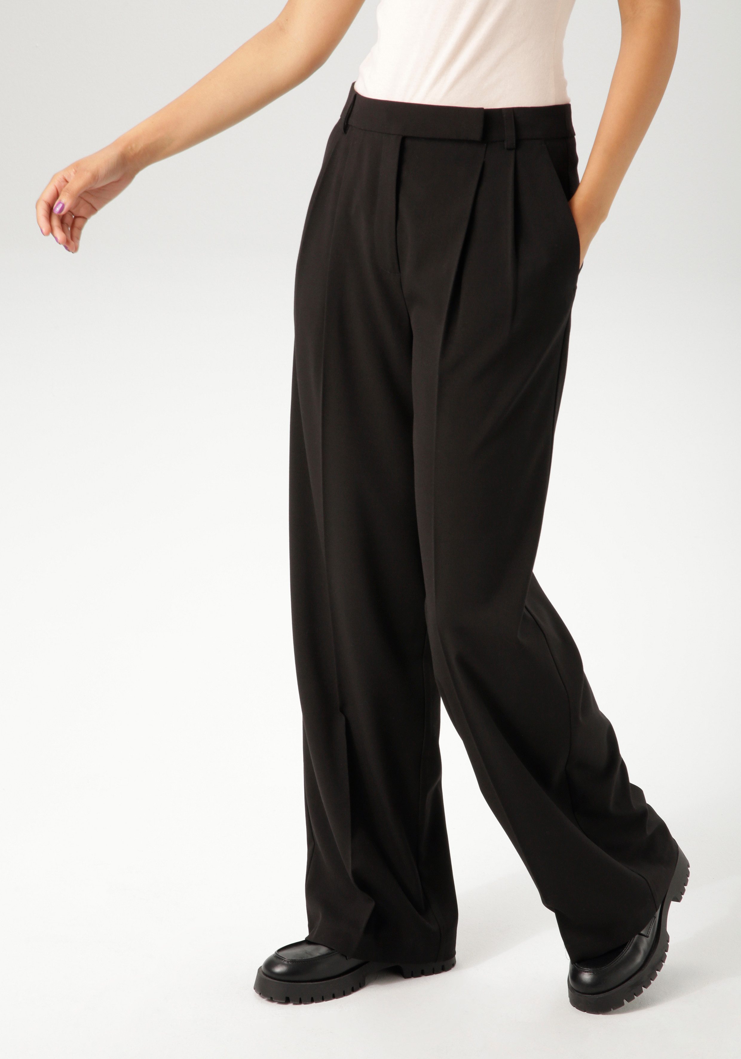 Aniston CASUAL Anzughose mit Bundfalten - günstig online kaufen