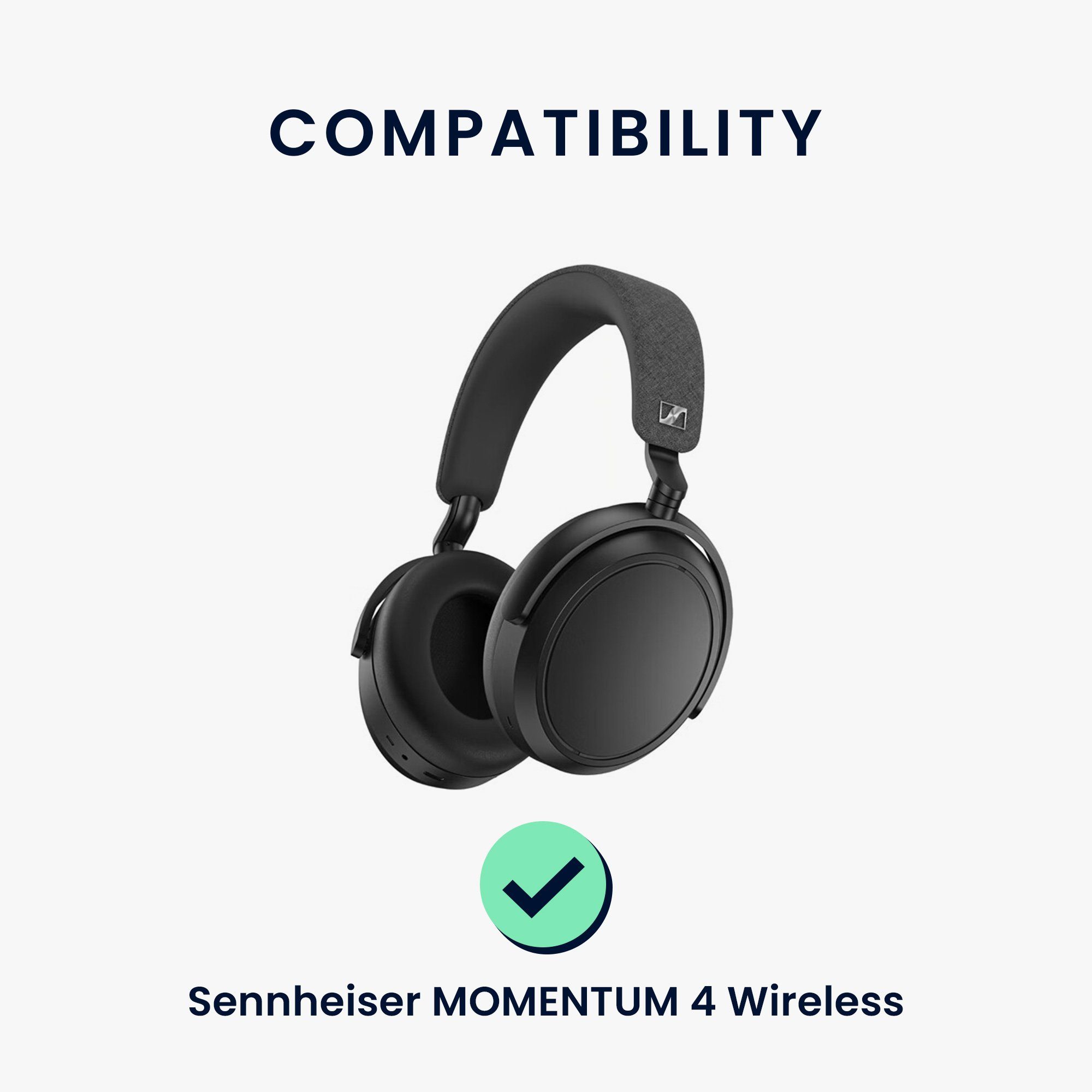 Over - Polster Headphones) 2x Ear MOMENTUM Wireless Ohr Sennheiser (Ohrpolster kwmobile Kopfhörer für 4 Ohrpolster Polster für Kunstleder