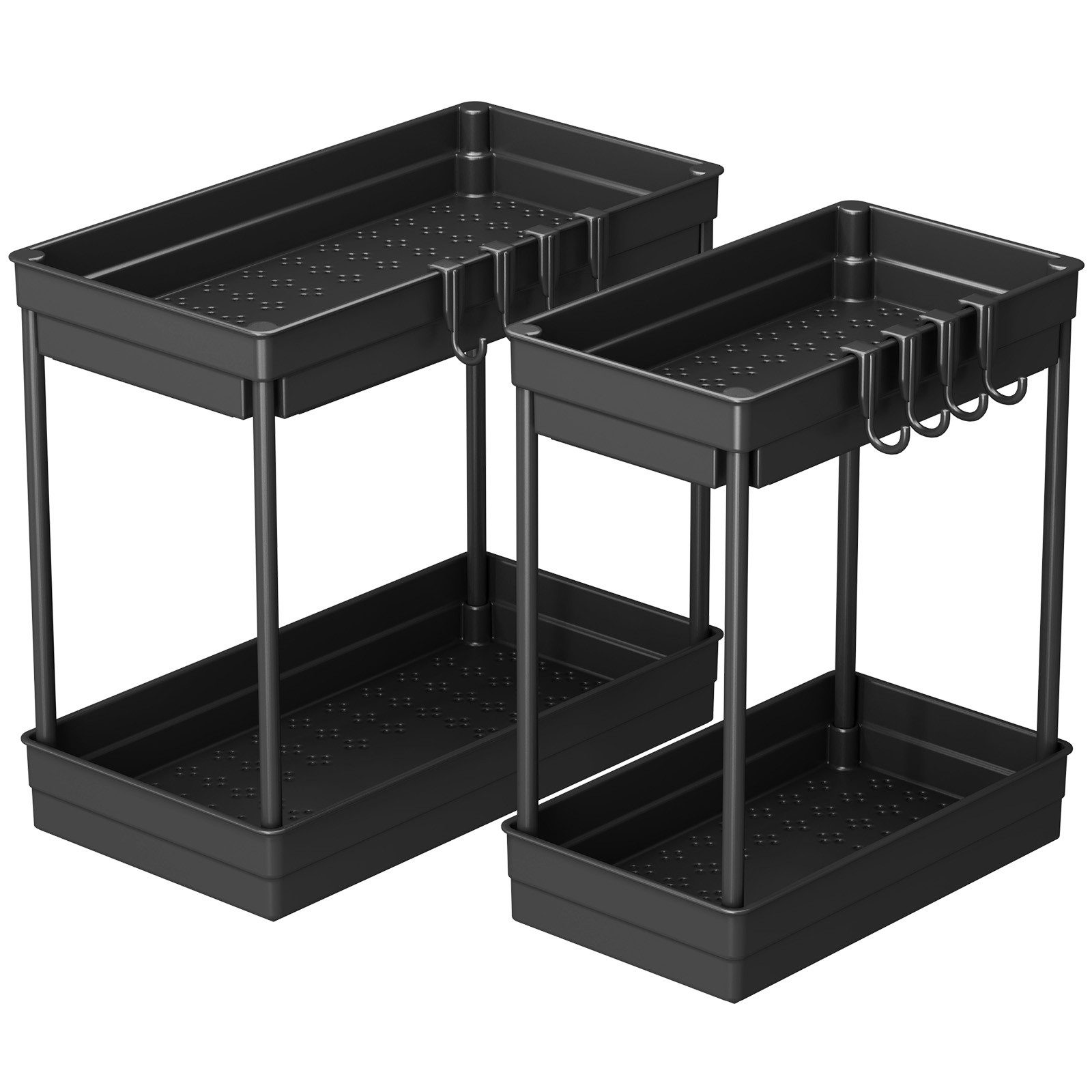 POPOLIC Aufbewahrungsbox Doppelschichtiger Abfluss mit Haken-Aufbewahrungsr günstig online kaufen