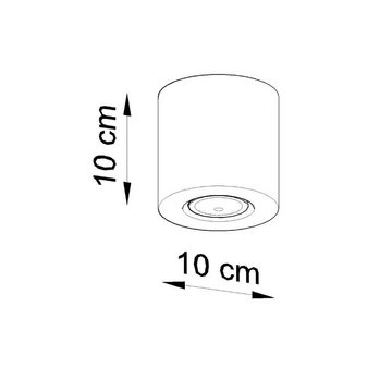 famlights Deckenspot, Deckenspot Oke in Grau GU10, keine Angabe, Leuchtmittel enthalten: Nein, warmweiss, Deckenstrahler, Deckenspot, Aufbaustrahler