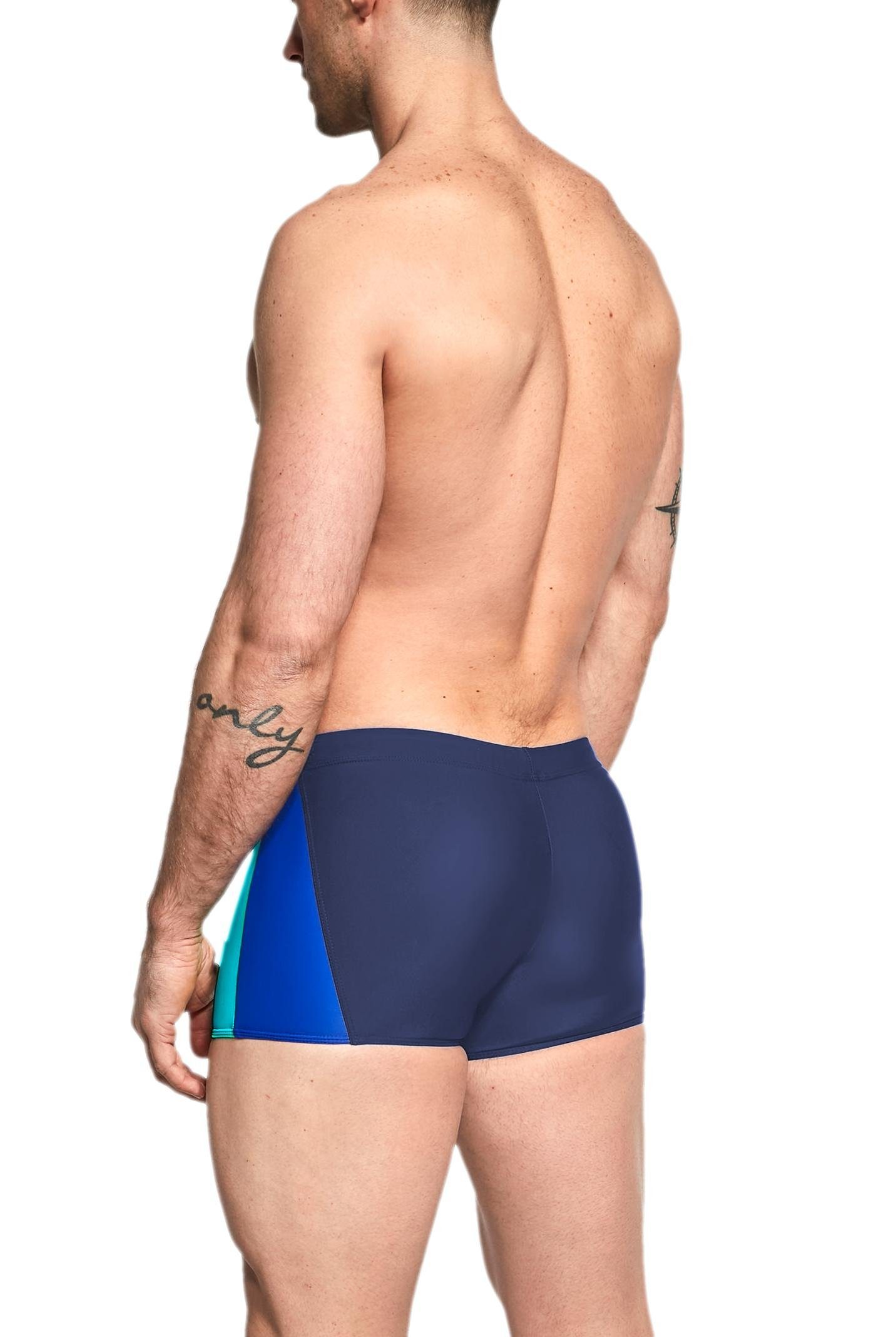 Aquarti Badehose Aquarti Herren Badehose Kurz mit Seitlichem Streifen