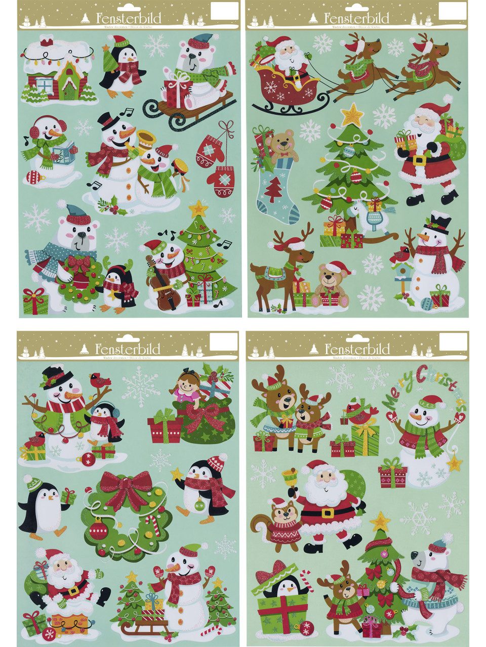 Rodermund Fensterbild Fensterbild Weihnachten Kunststoff 29 x 41 cm bunt günstig online kaufen