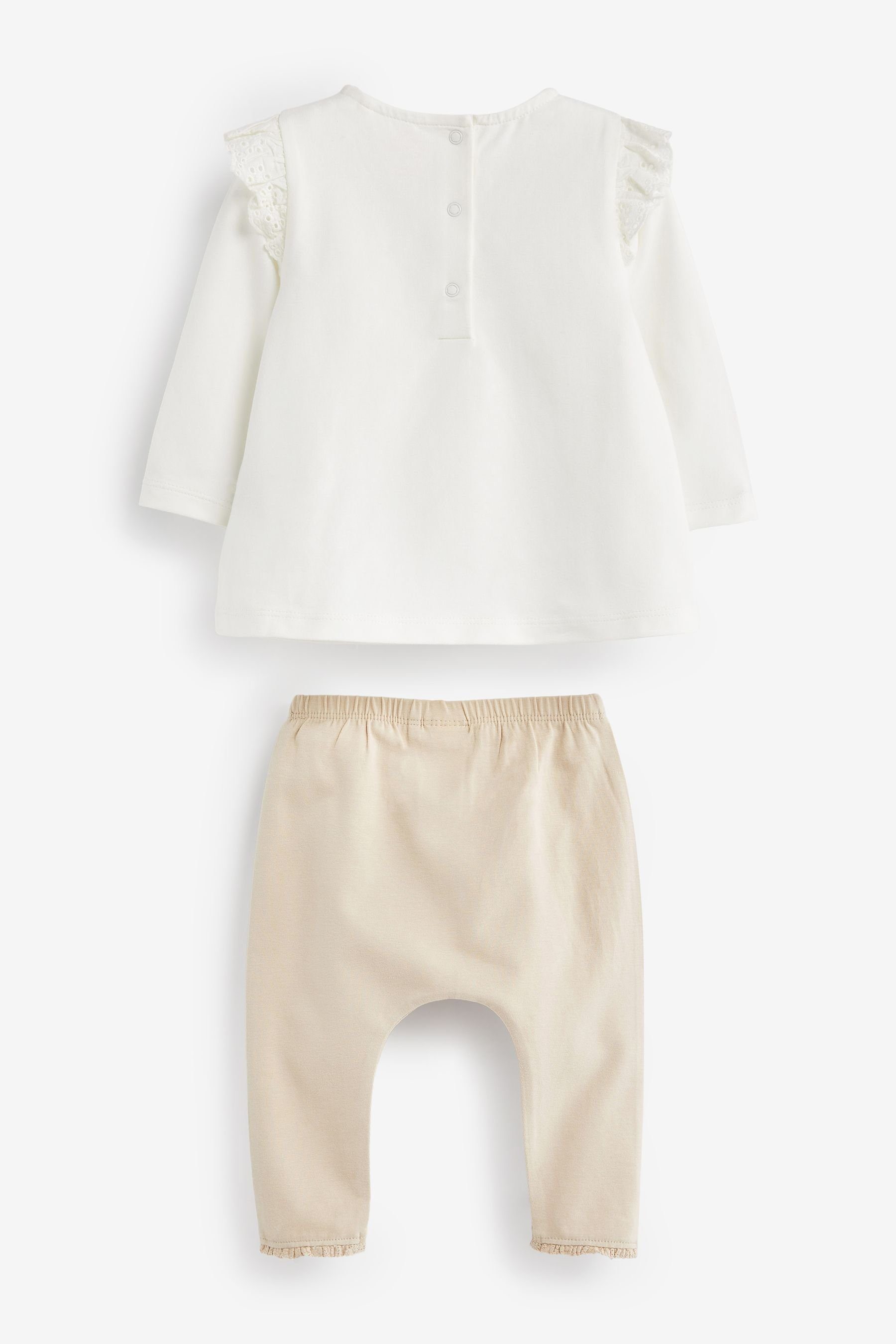 Next Shirt & Floral Baby-Set Leggings T-Shirts Bunny Pink (6-tlg) Pale Leggings und im 6-teiligen