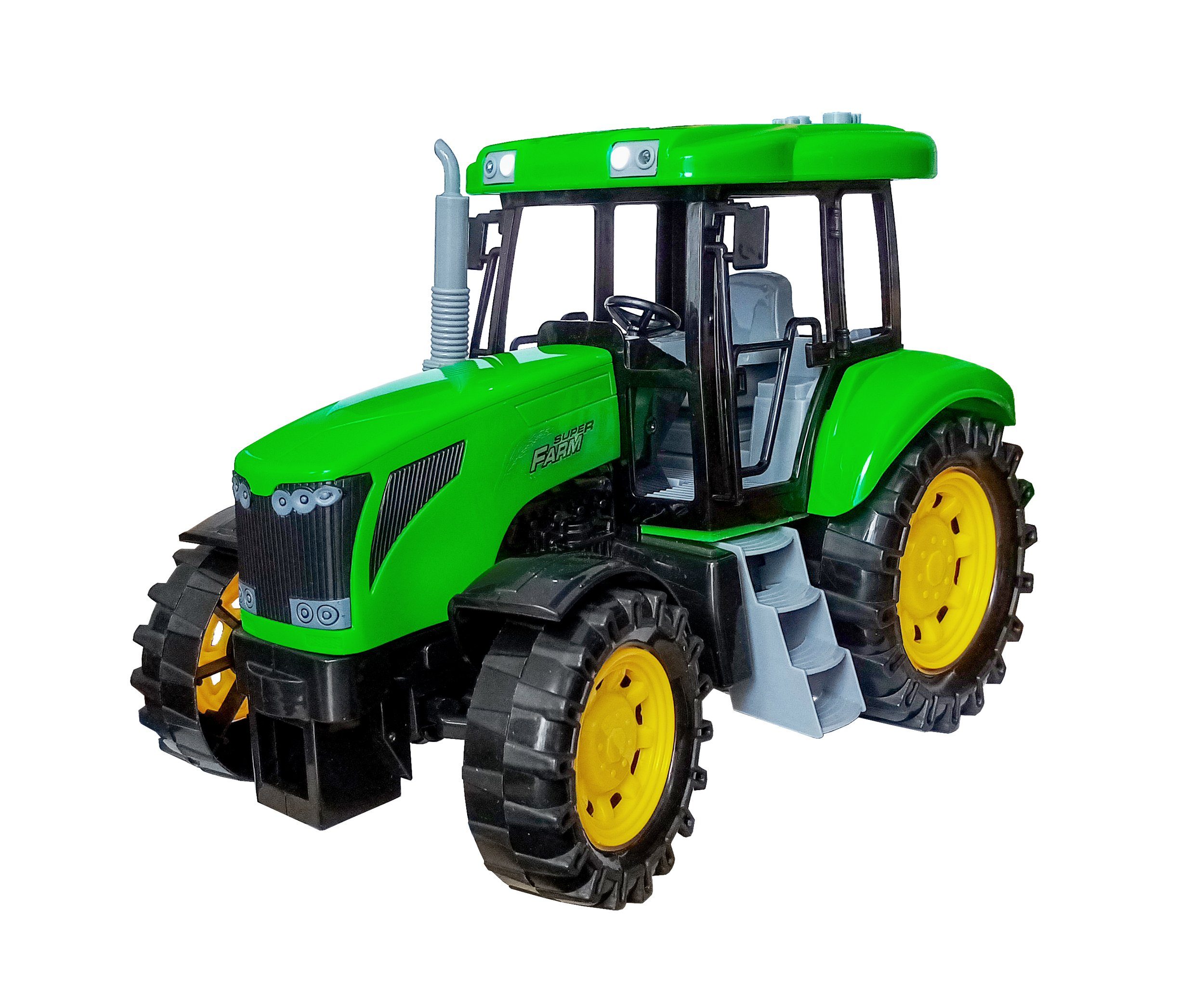 Toi-Toys Spielzeug-Traktor TRAKTOR mit Licht Ton Friktionsantrieb 27cm Grün  Spielzeugtraktor 51, Spielzeug Fahrzeug Bauer Bauernhof Kinder Geschenk