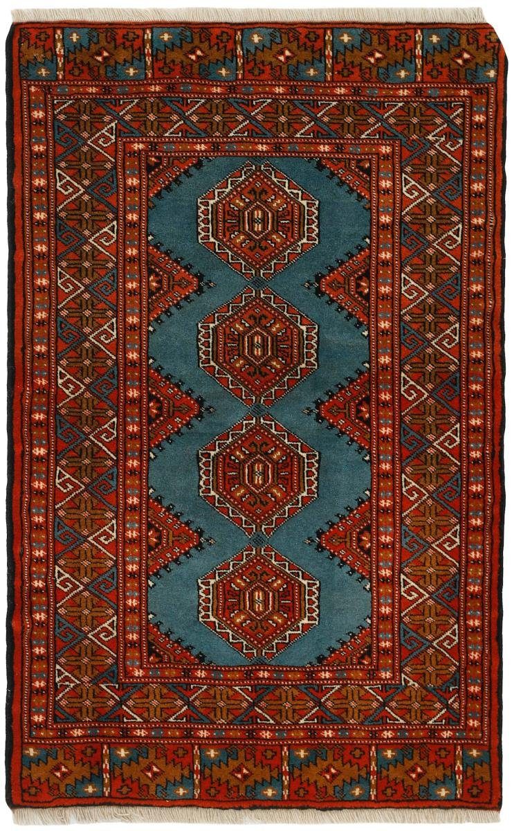 Orientteppich Turkaman 82x128 Handgeknüpfter Orientteppich / Perserteppich, Nain Trading, rechteckig, Höhe: 6 mm
