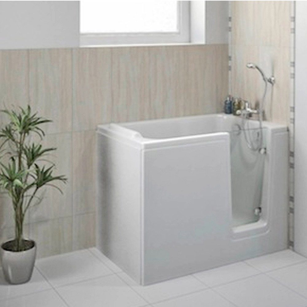 HAK Badewanne DEEP,Sitzbadewanne mit Tür, 121x65 cm, rechts