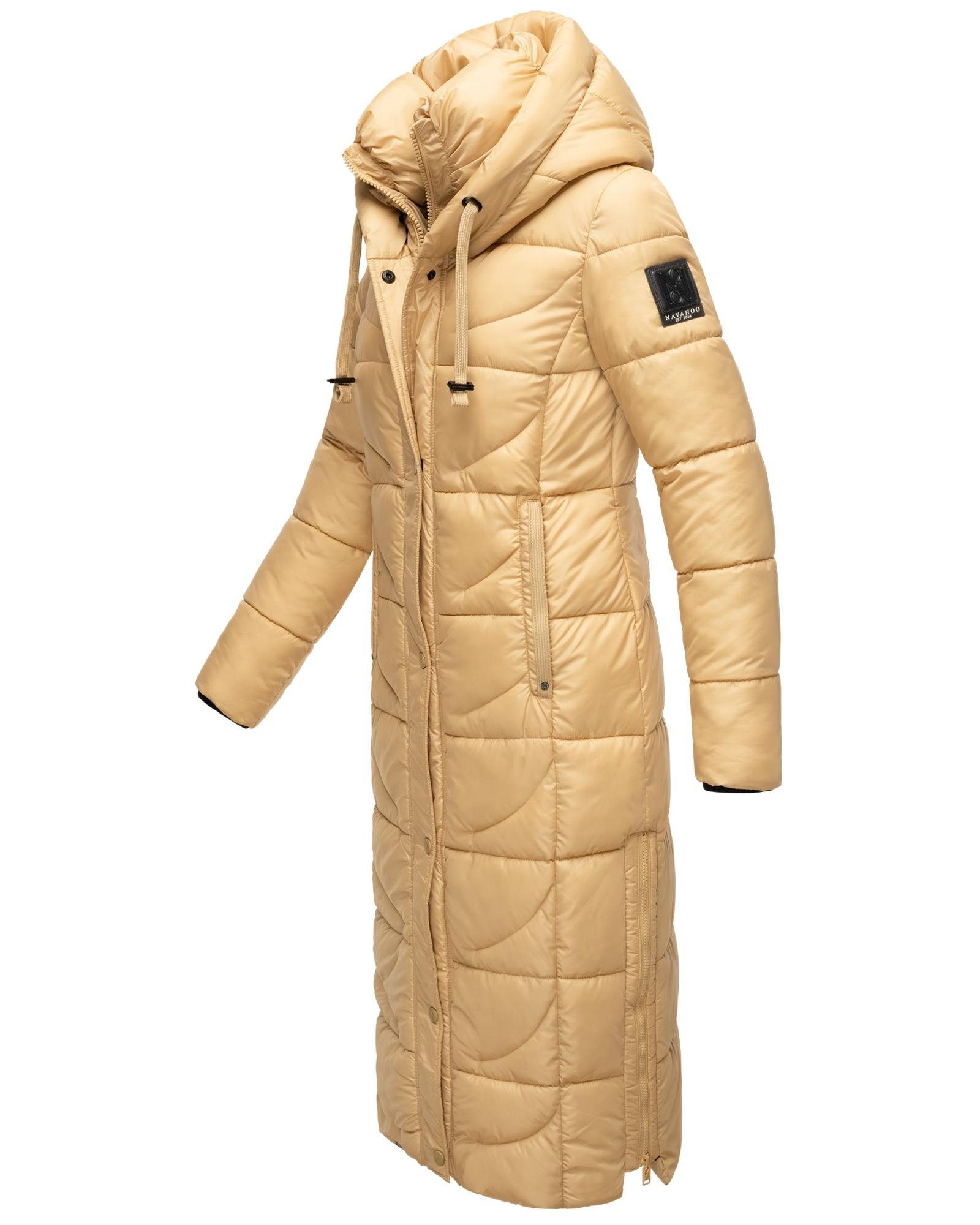 Navahoo Steppmantel Waffelchen Wintermantel mit Gehschlitzen und Kapuze
