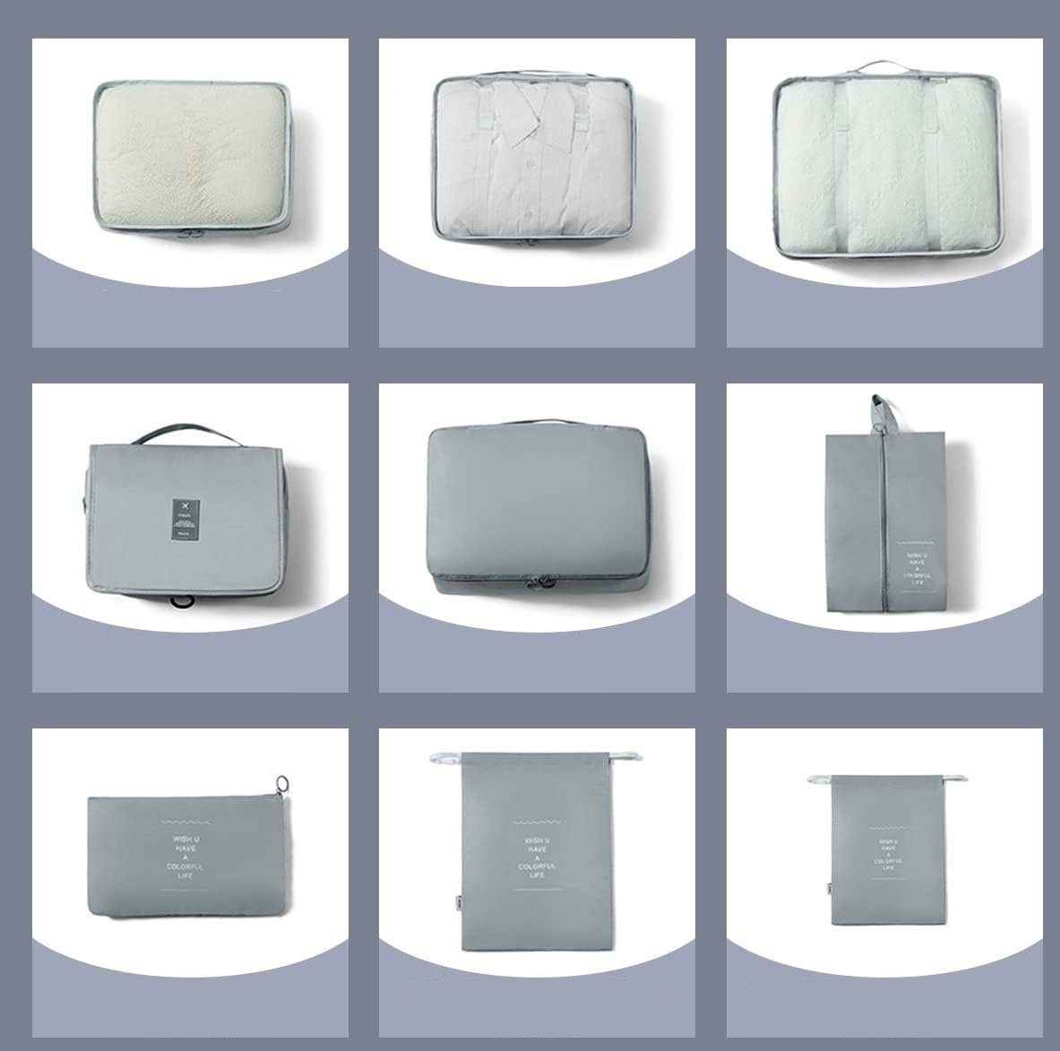 Verpackungswürfel, Set), Kofferorganizer Packing Cubes, Verschleißfest Bedee (9-tlg., Koffer Packtaschen Organizer