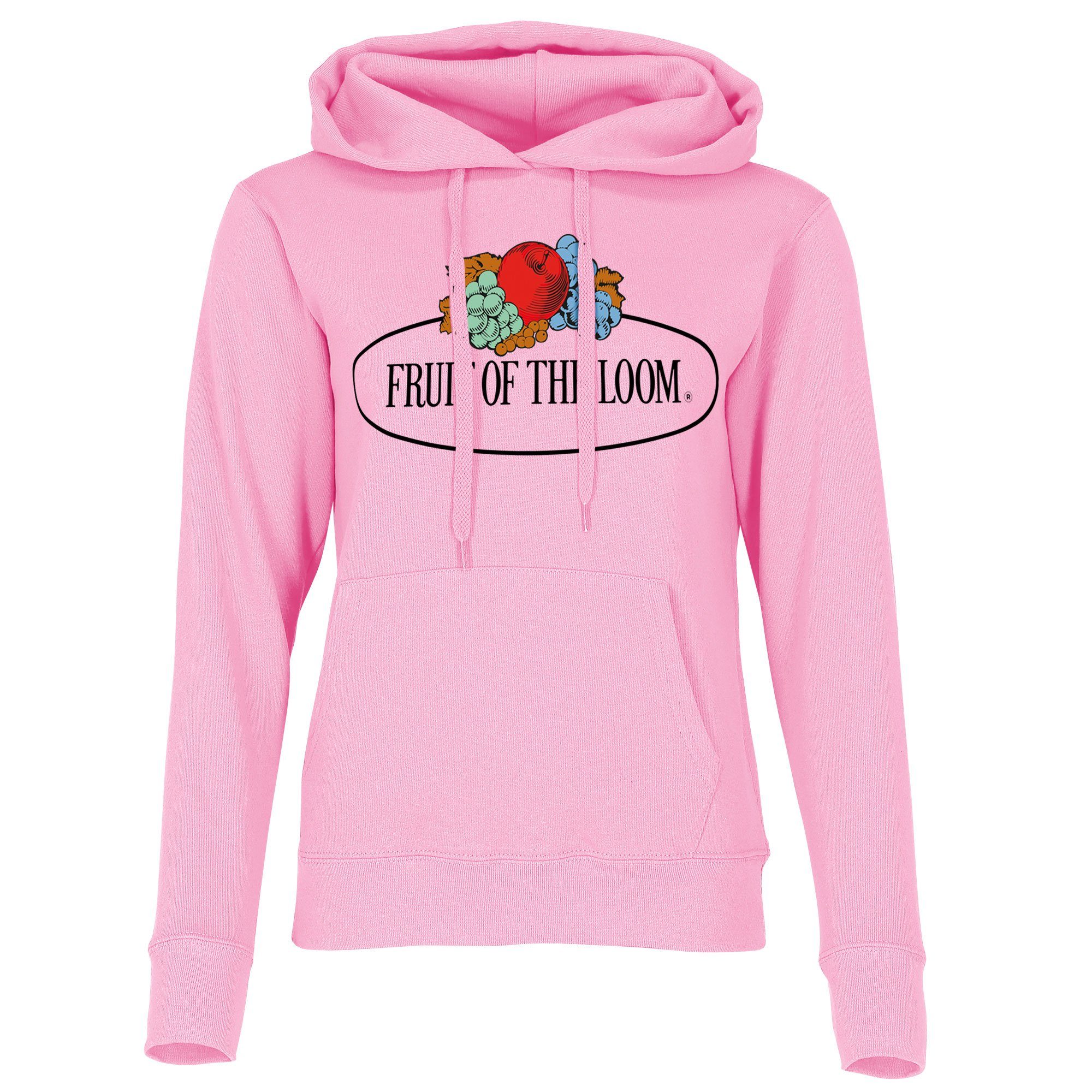 Fruit of the Loom Kapuzensweatshirt Damen Kapuzenpullover mit Vintage-Logo