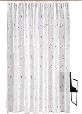 Gardine Bea, my home, Kräuselband (1 St), transparent, Voile, Store