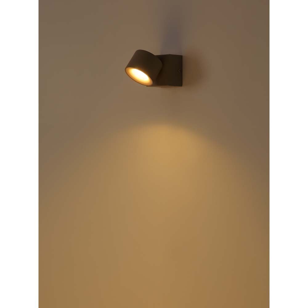 GLOBO LIGHTING LED Wandleuchte, LED-Leuchtmittel fest verbaut, Warmweiß, LED Wandleuchte Wandlampe Metall sandfarben matt drehbar H 13 cm