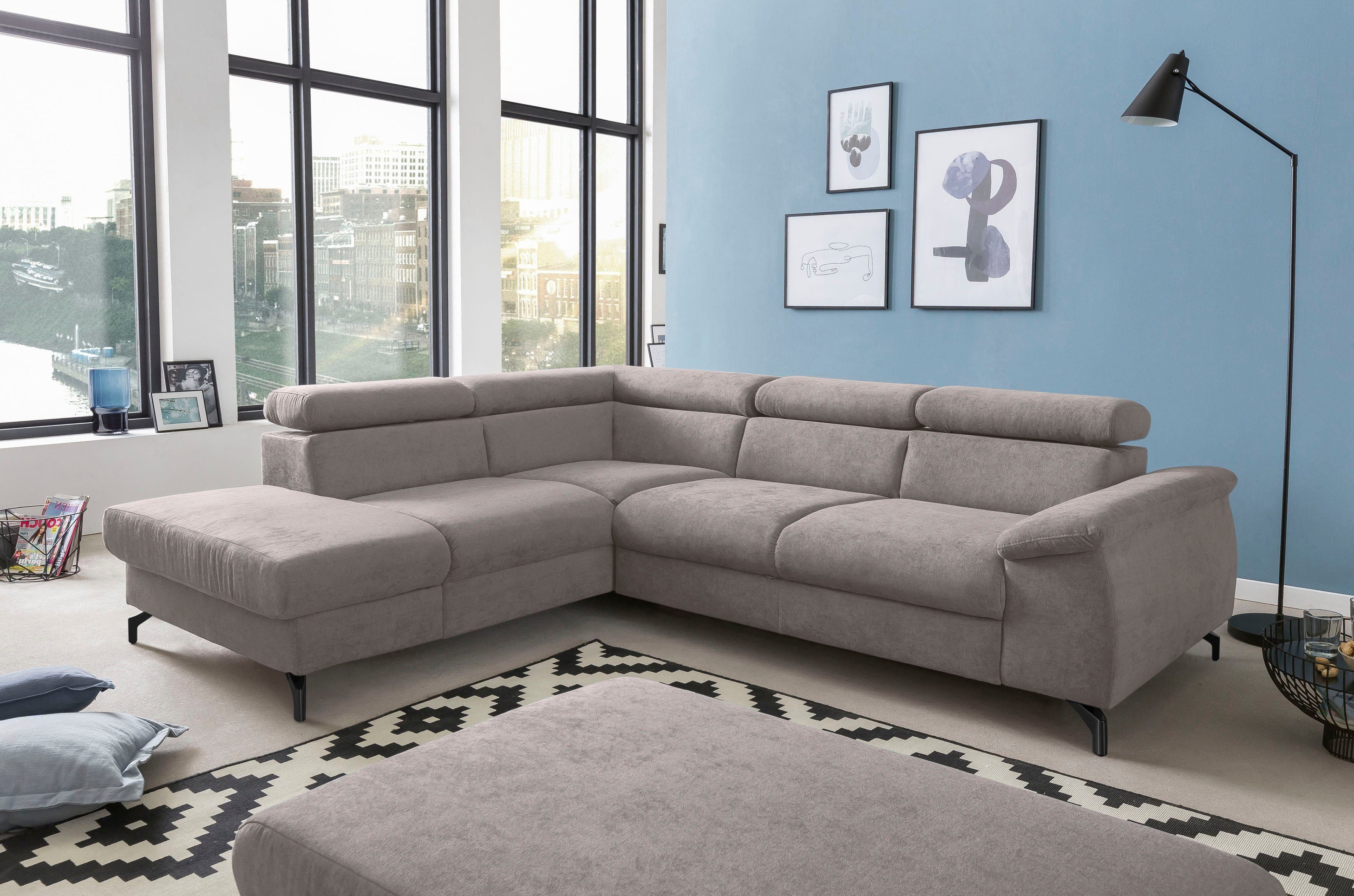 COTTA Polstergarnitur Komaris L-Form, (Set), Set bestehend aus: Ecksofa mit günstig online kaufen