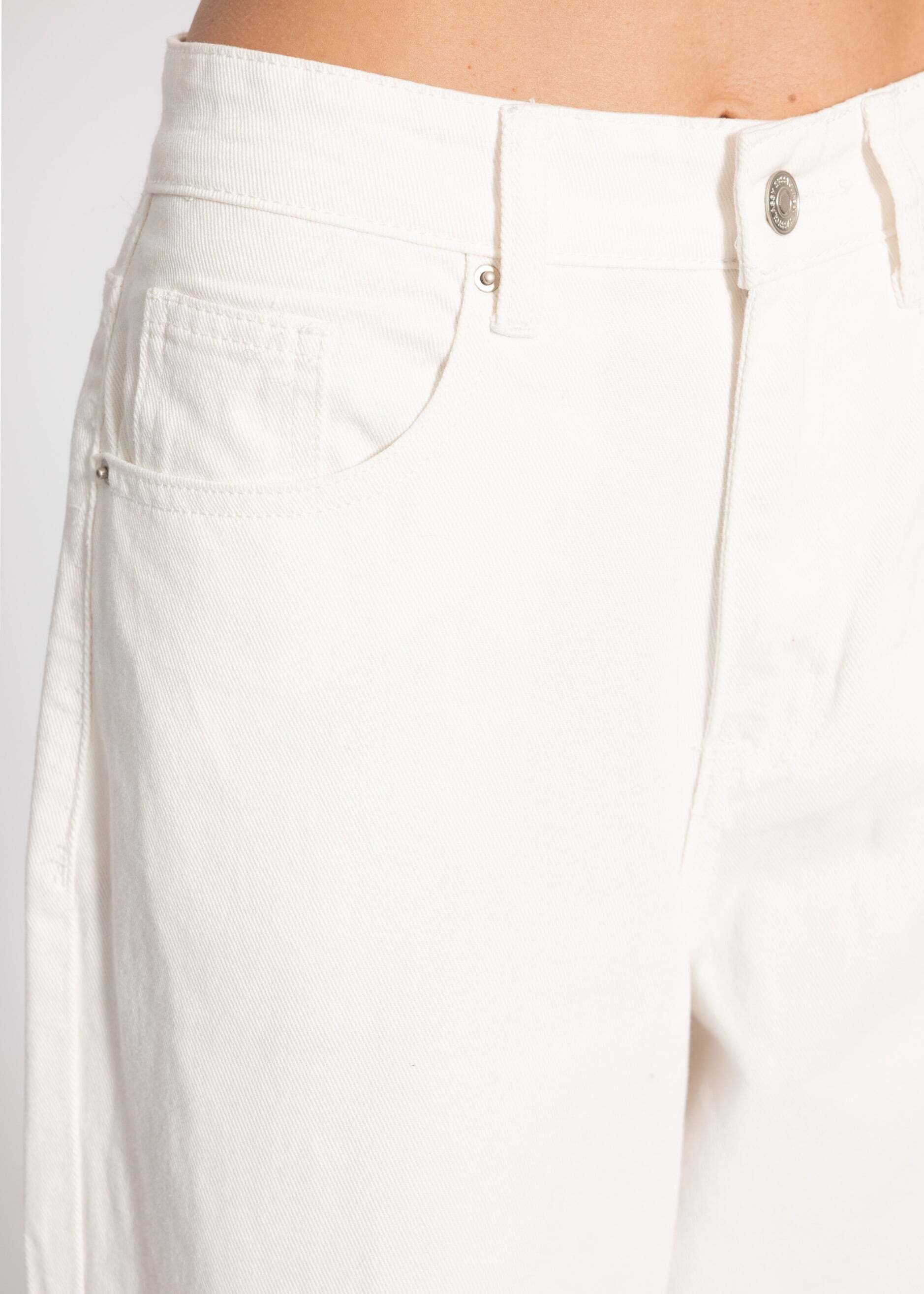 SASSYCLASSY 5-Pocket-Jeans Wide Leg Jeans mit hohem Bund für Damen