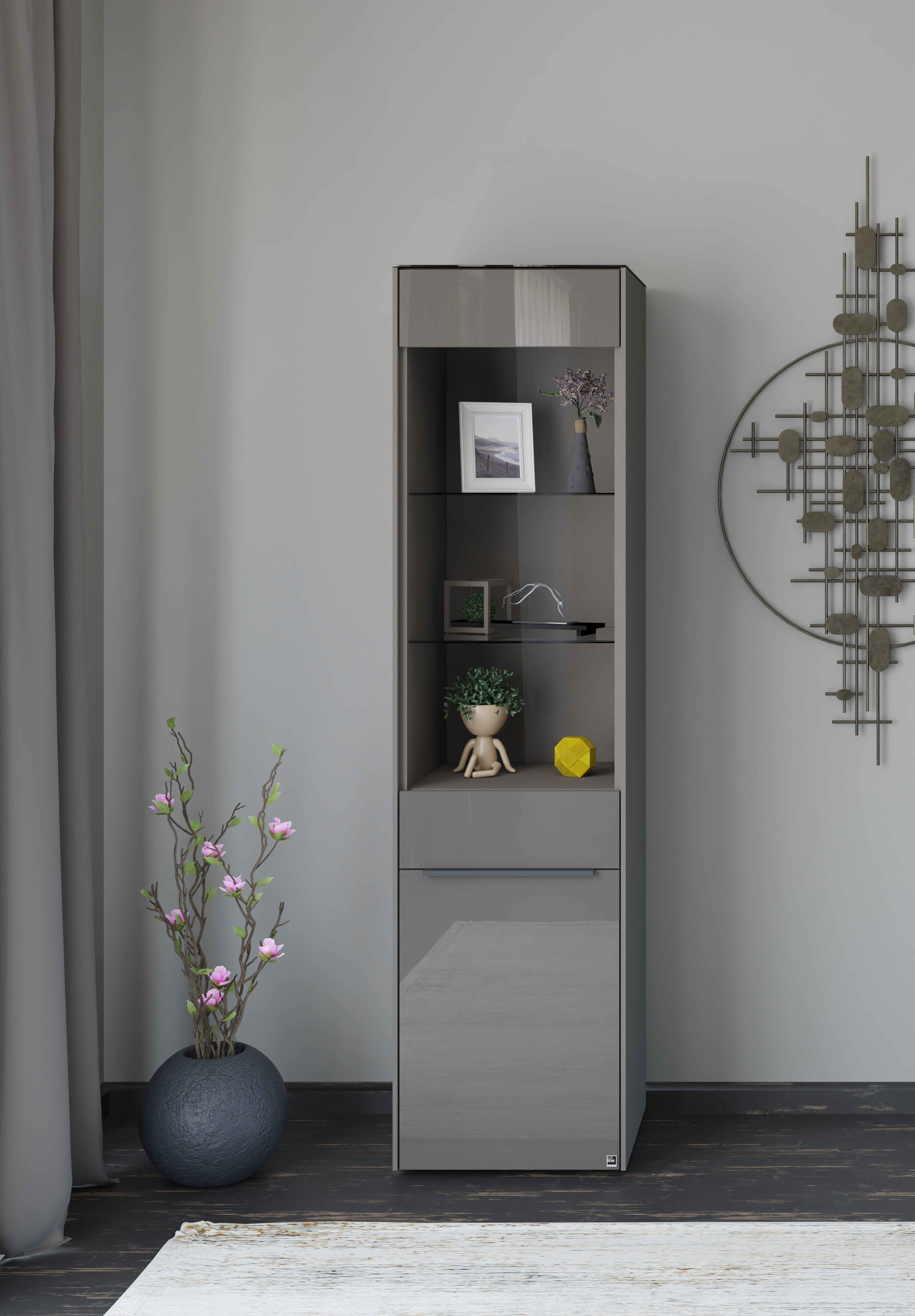 set one by Musterring Standvitrine Reno (1-St) Mit Gleitern und in verschiedenen Farben erhältlich