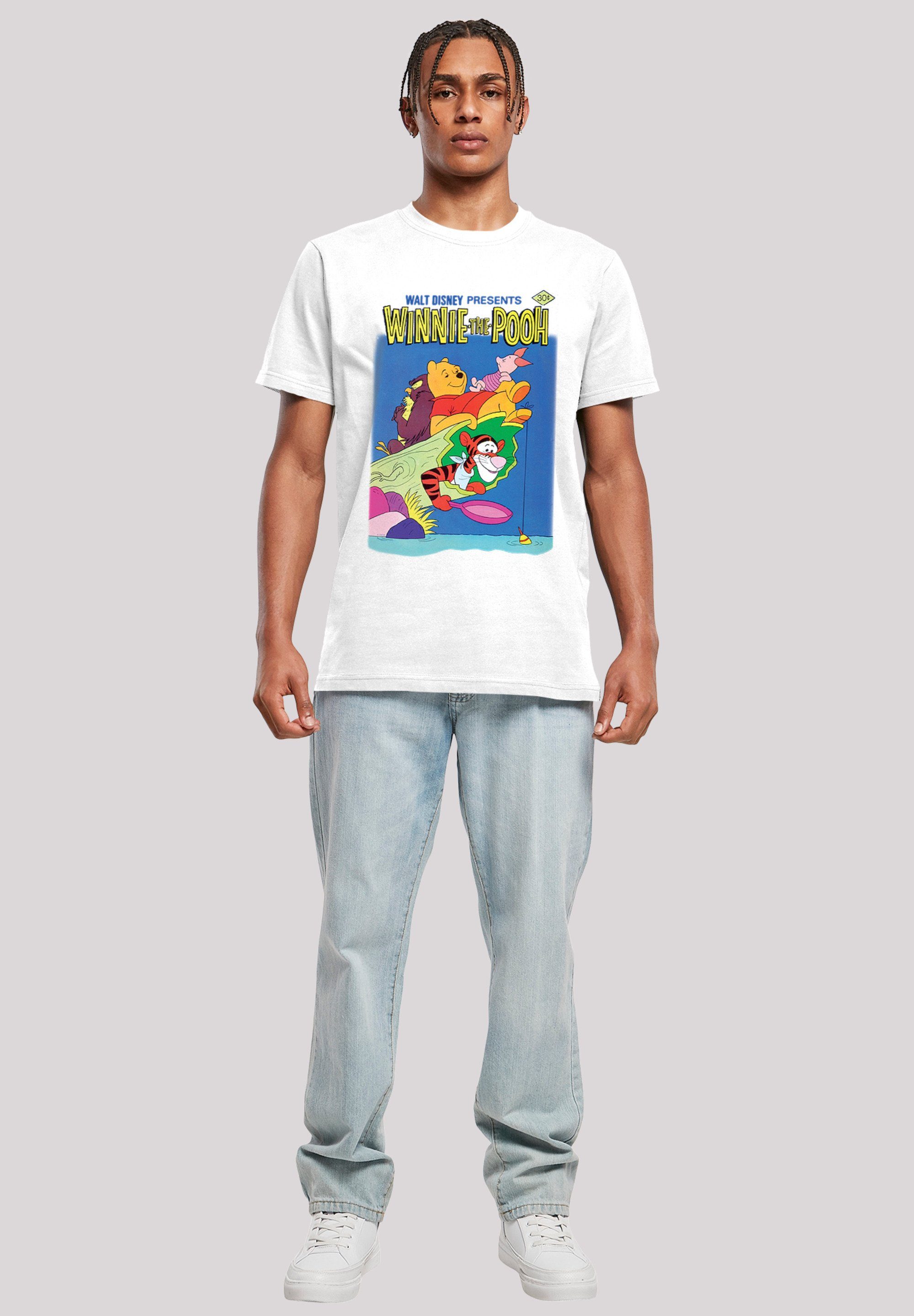 T-Shirt F4NT4STIC Disney Herren,Premium Winnie Poster Merch,Regular-Fit,Basic,Bedruckt weiß Puuh