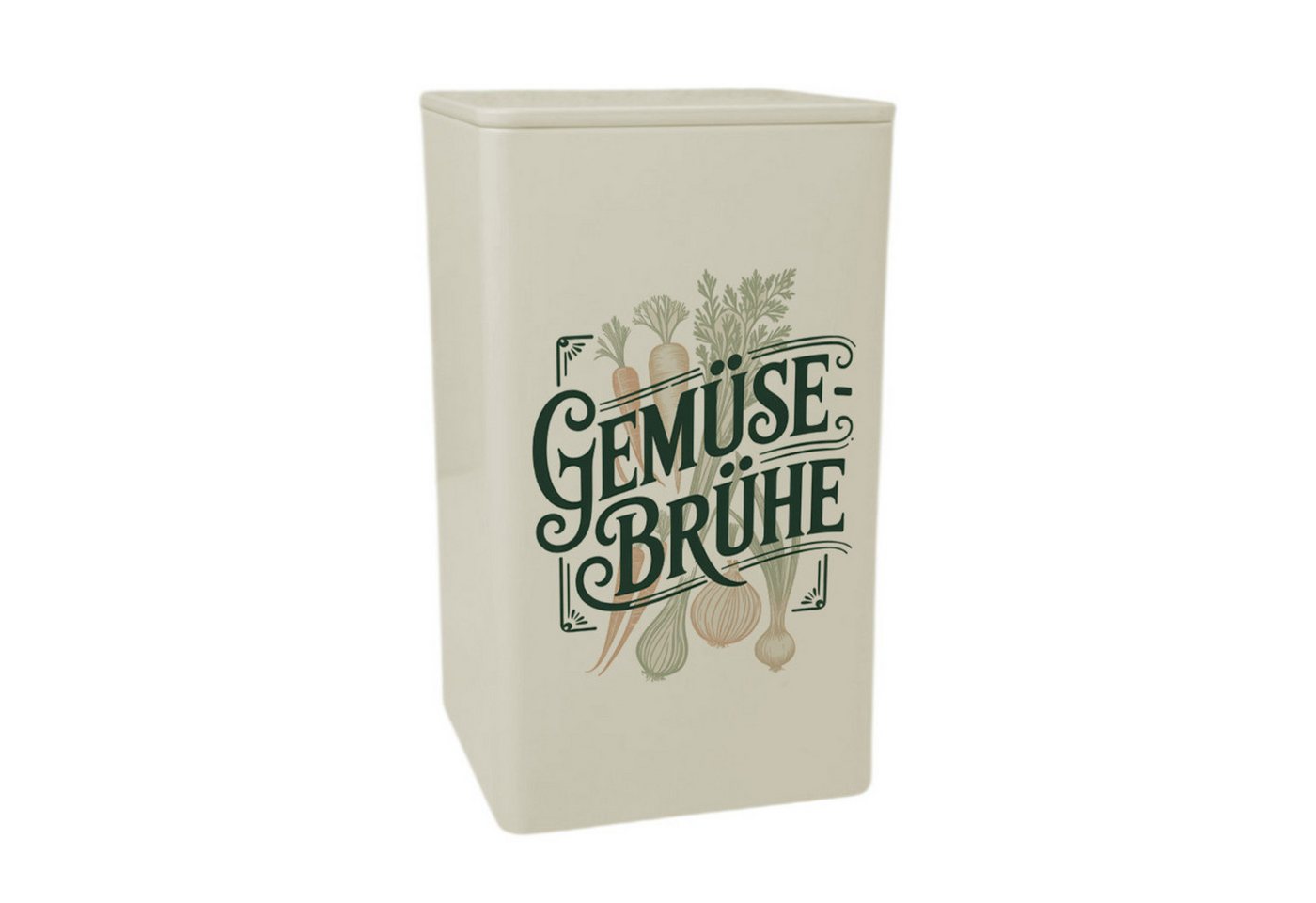 speecheese Aufbewahrungsdose Gemüse Vintage Design Dose 900ml mit Spruch für Landhausküche