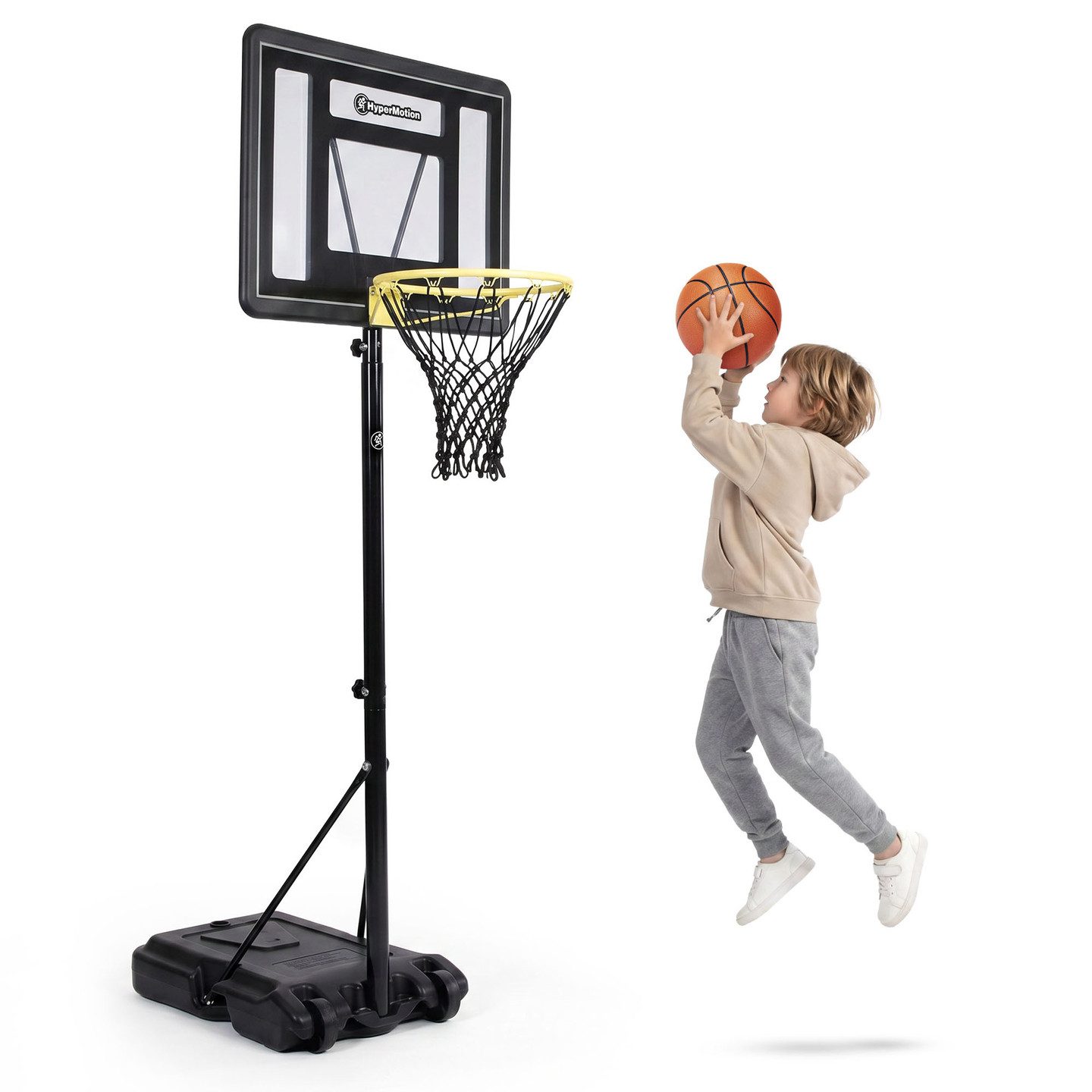 Basketballständer HyperMotion Basketballkorb höhenverstellbar 215 cm Kinder