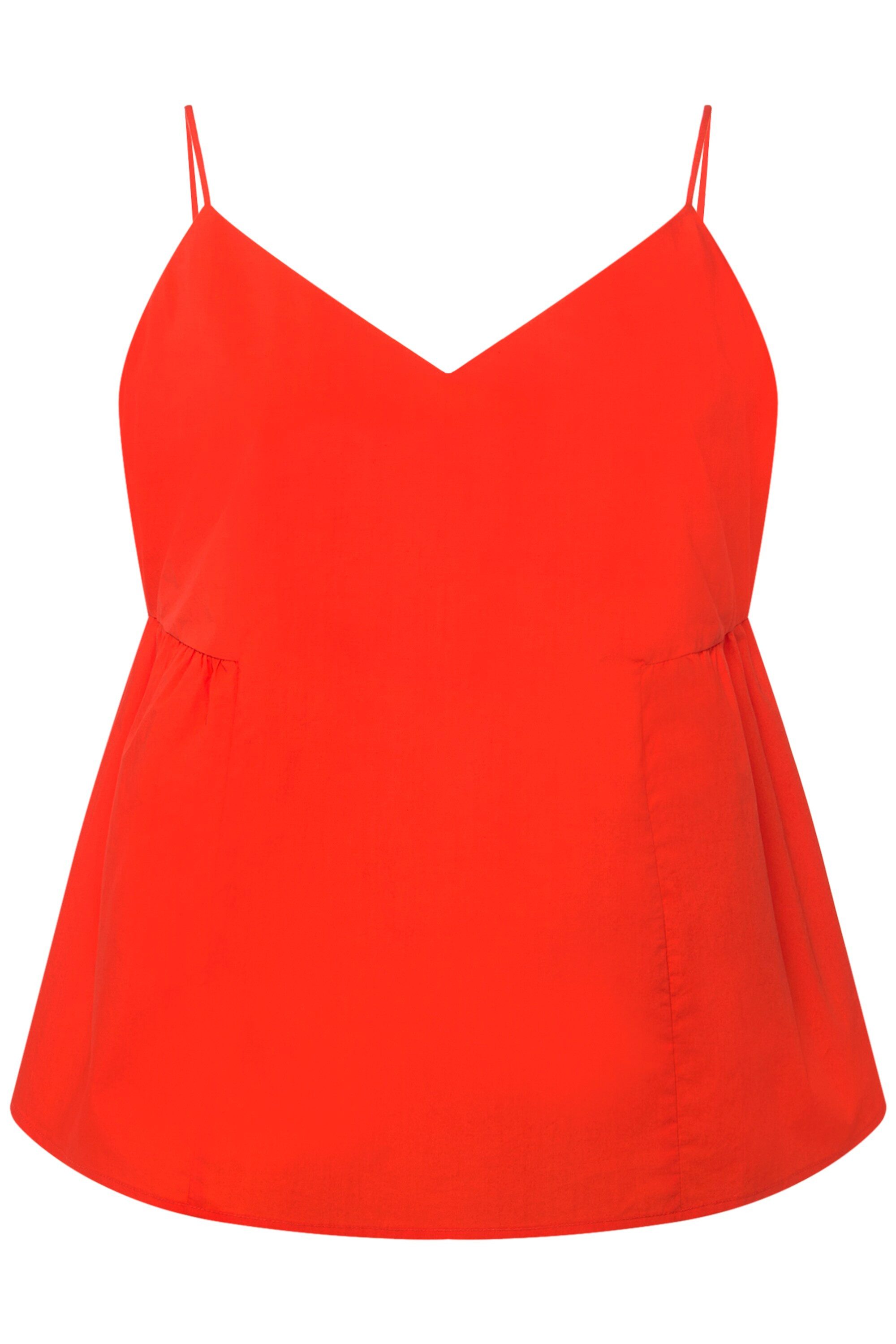 Ulla Popken Spitzenbluse Top A-Linie Spaghettiträger V-Ausschnitt ärmellos günstig online kaufen