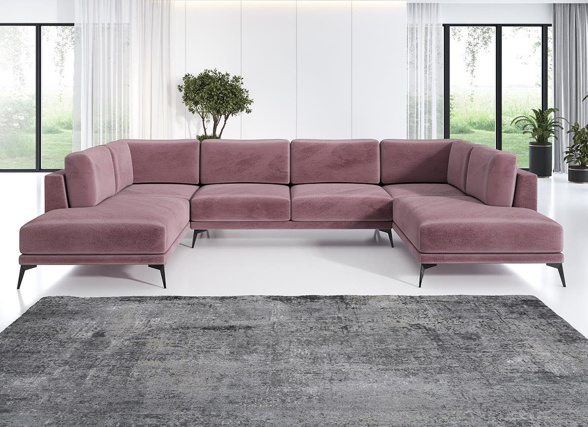 A&J MöbelLand GmbH Ecksofa Zorano 14 MAX U Flamingo