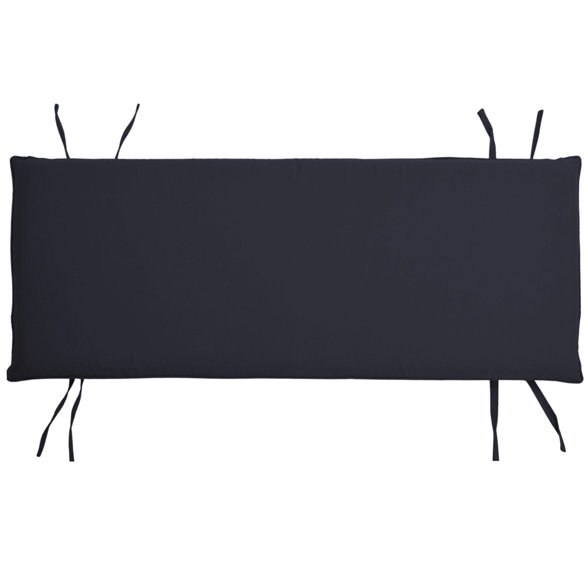Teako Design Gartenbank Gartenbank Ferrara Teak Massivholz mit Auflage in schwarz (1-St)