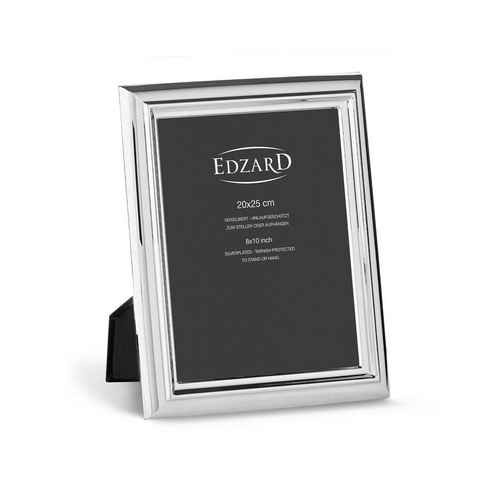 EDZARD Bilderrahmen Florenz, versilbert und anlaufgeschützt, für 20x25 cm Bilder – Fotorahmen