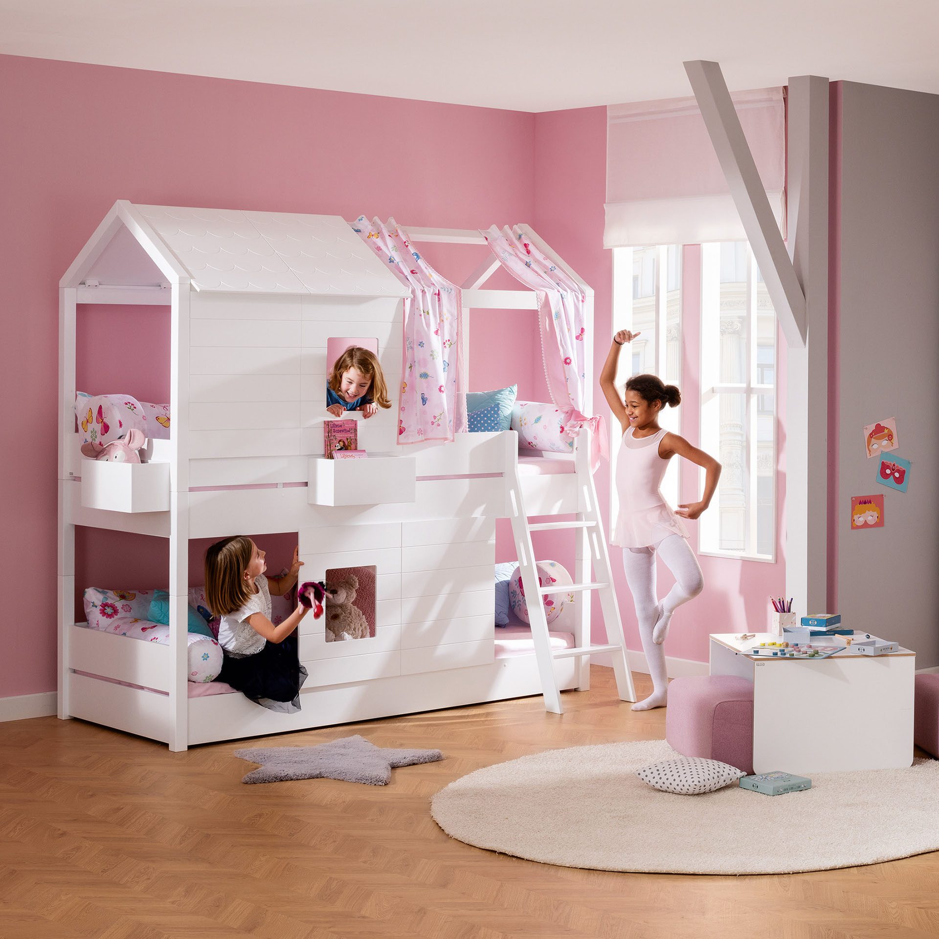 PAIDI Hausbett TINY HOUSE Etagenbett
