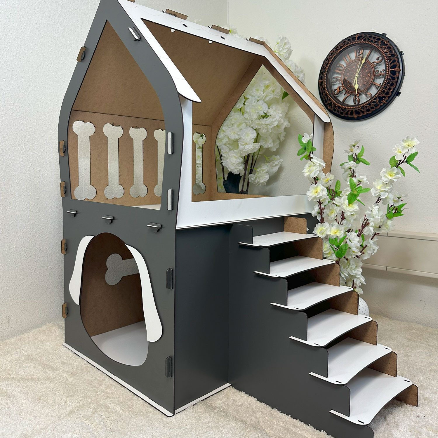 Jungengel Hundehütte 3XL Hundehaus Hundebett Indoor Tierbett Tierhaus Hunde günstig online kaufen
