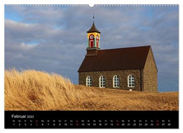CALVENDO Wandkalender Island - Iceland (Premium, hochwertiger DIN A2 Wandkalender 2023, Kunstdruck in Hochglanz)